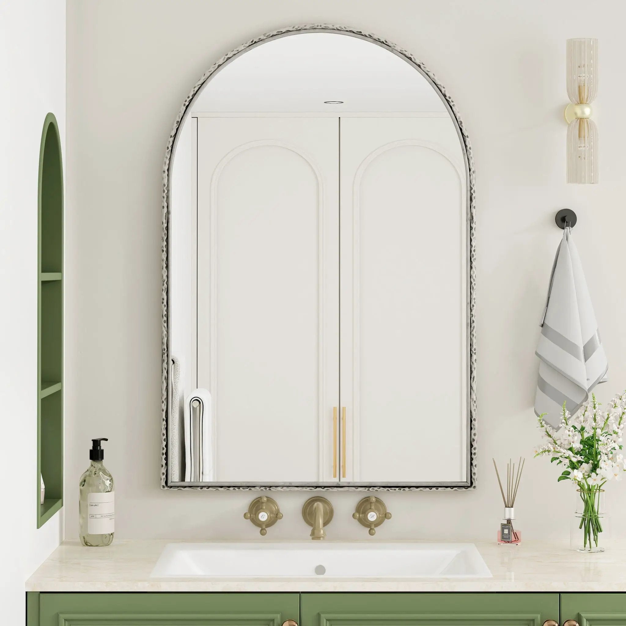 Arched Mirror With Shatterproof Glass by Unique Piece Furniture