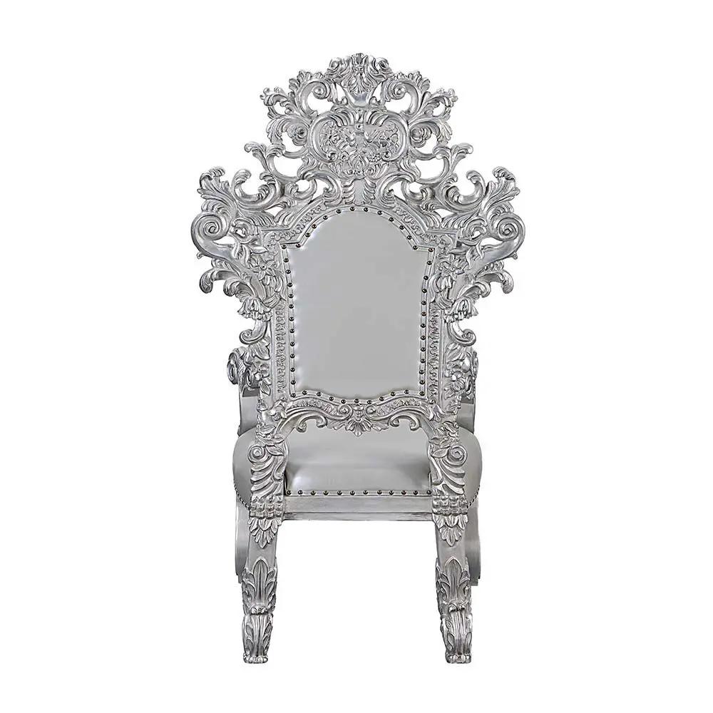 Valkyrie - Arm Chair (Set of 2) - Synthetic Leather & Antique Platinum by Unique Piece Furniture