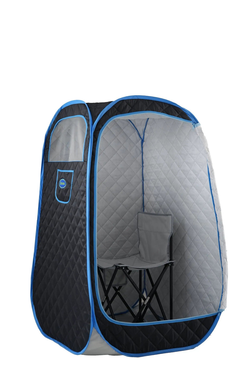 Portable Folding Full size Steam Sauna with 1000W&2.2L steam Generator. Personal Sauna Tent for Relaxation & Spa at home. Fast heating. Folding Steel Rim, it's easy to install, with FCC certification. by HouseOfZazla