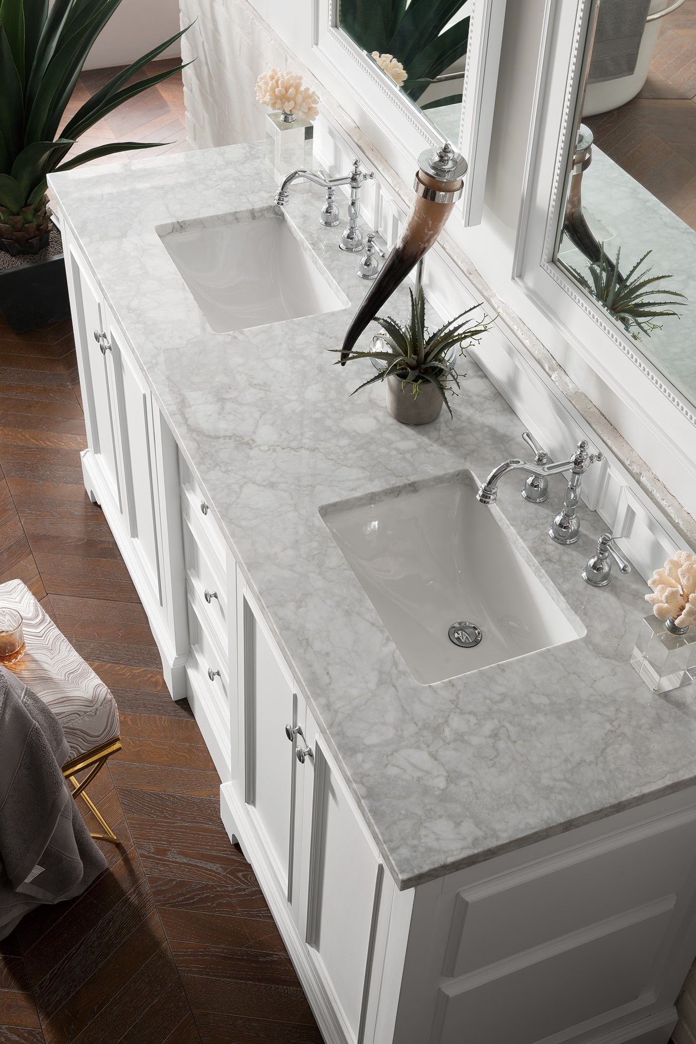 James Martin De Soto 72" Double Bathroom Vanity, Bright White, view 34