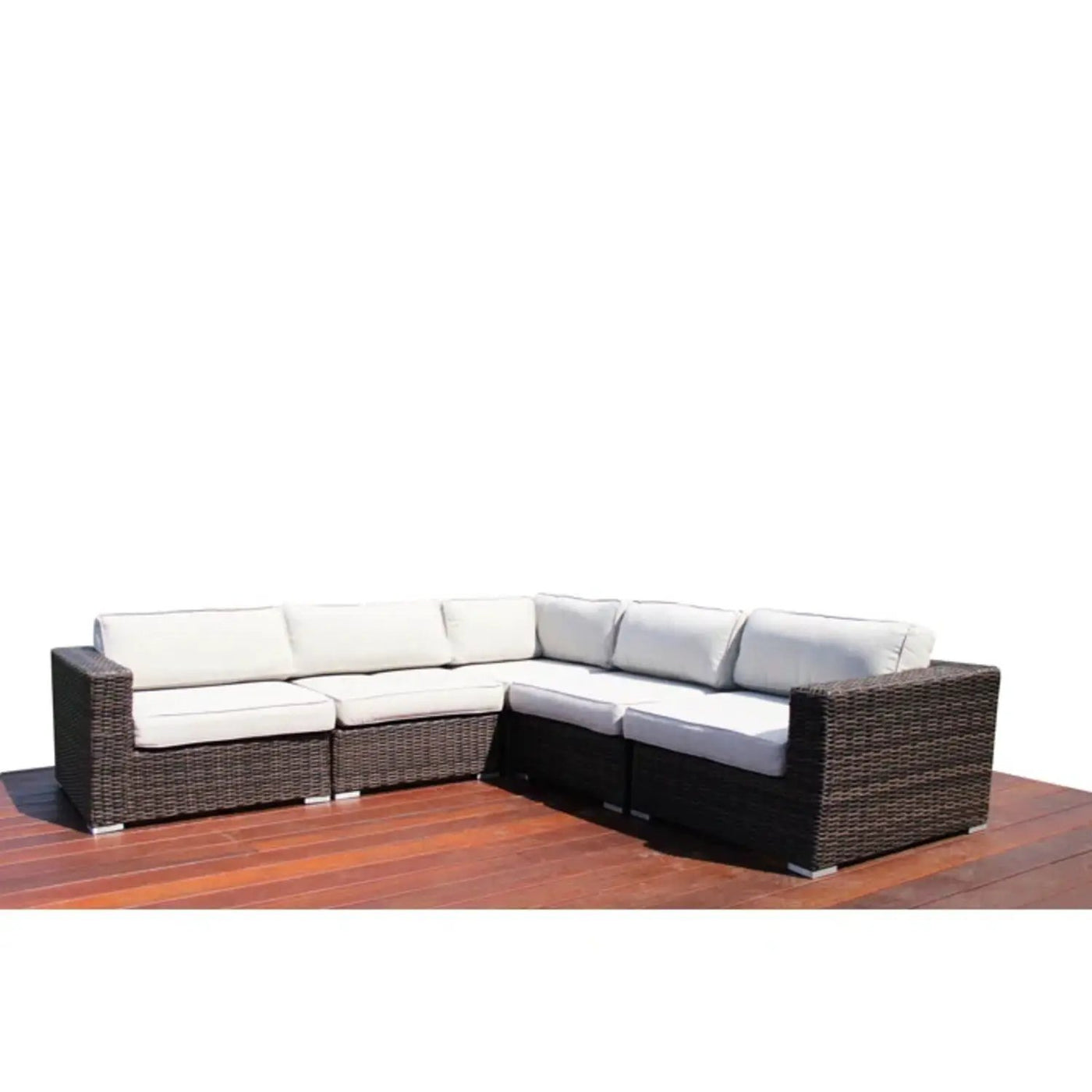 Luxurious Wicker Patio Sectional With Weather Resistant Sunbrella Cushions by HouseOfZazla