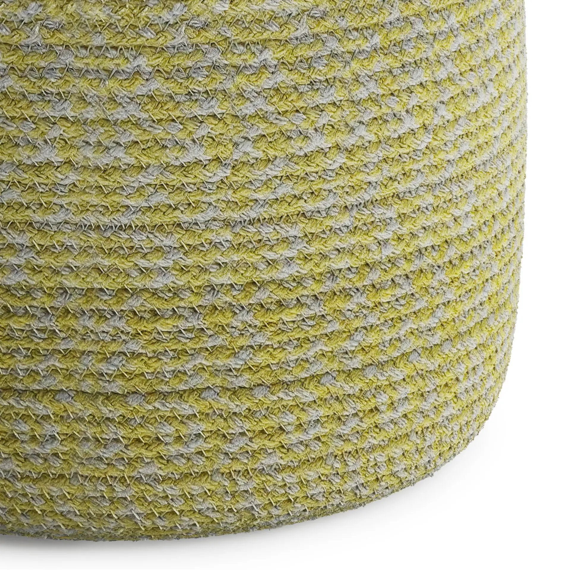 Bayley - Versatile Round Braided Pouf by Unique Piece Furniture