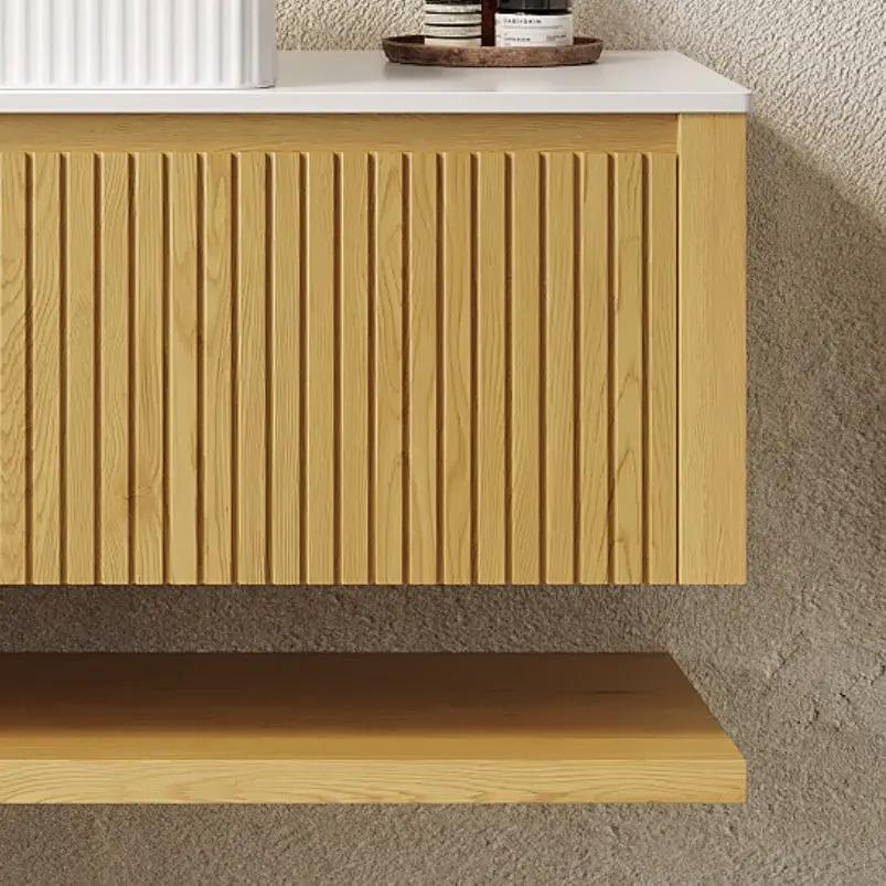 Hizon 48" Wall-Mounted Corolla Bathroom Vanity by HouseOfZazla