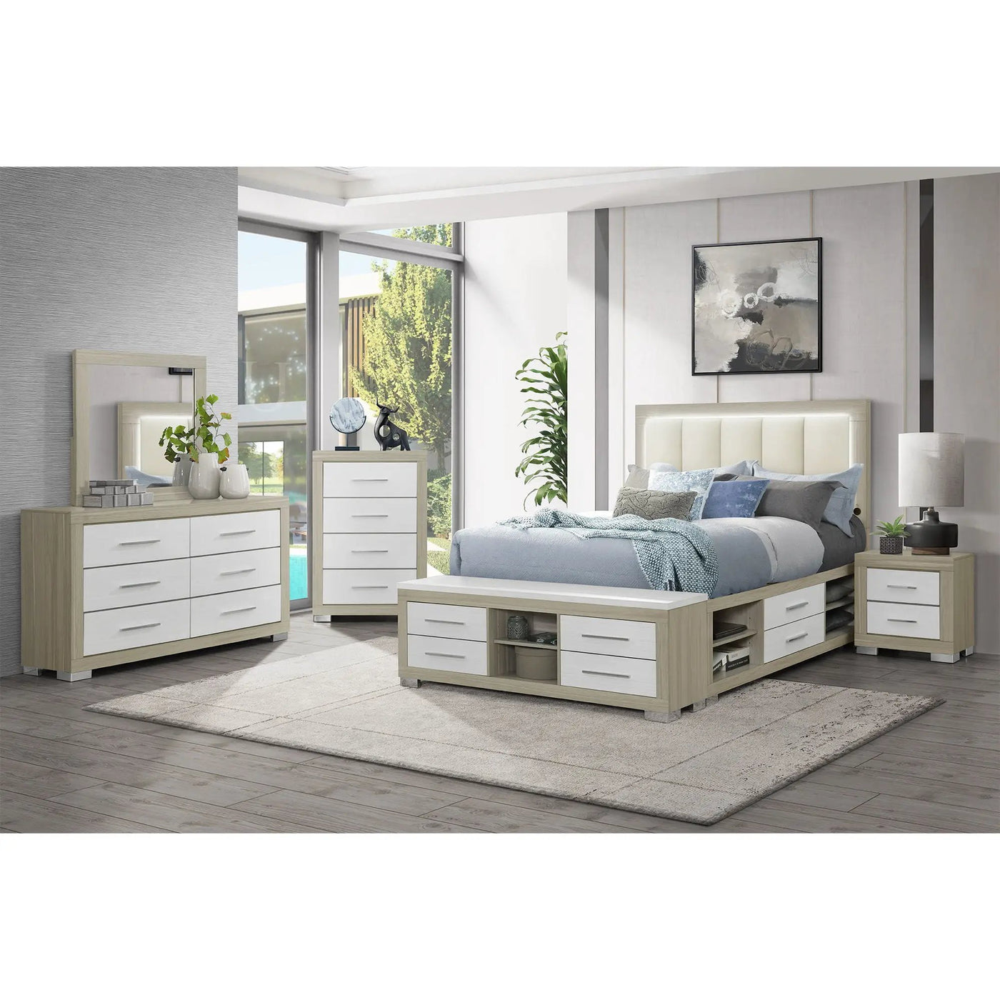 Elsa - 2 Toned And Chest With Bar Handle by Unique Piece Furniture