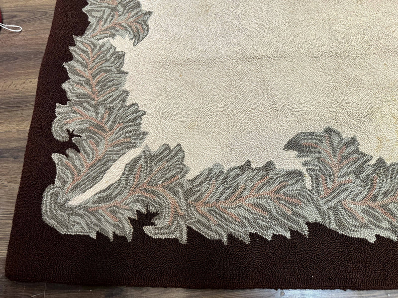 Palace Size American Hooked Rug 11x20 Aubusson Style Ivory by Jewel Rugs