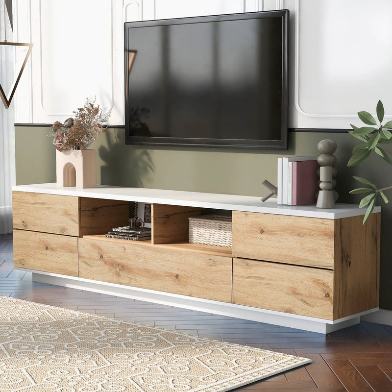 Modern TV stand with Multi-Functional Storage by BLAKHOM