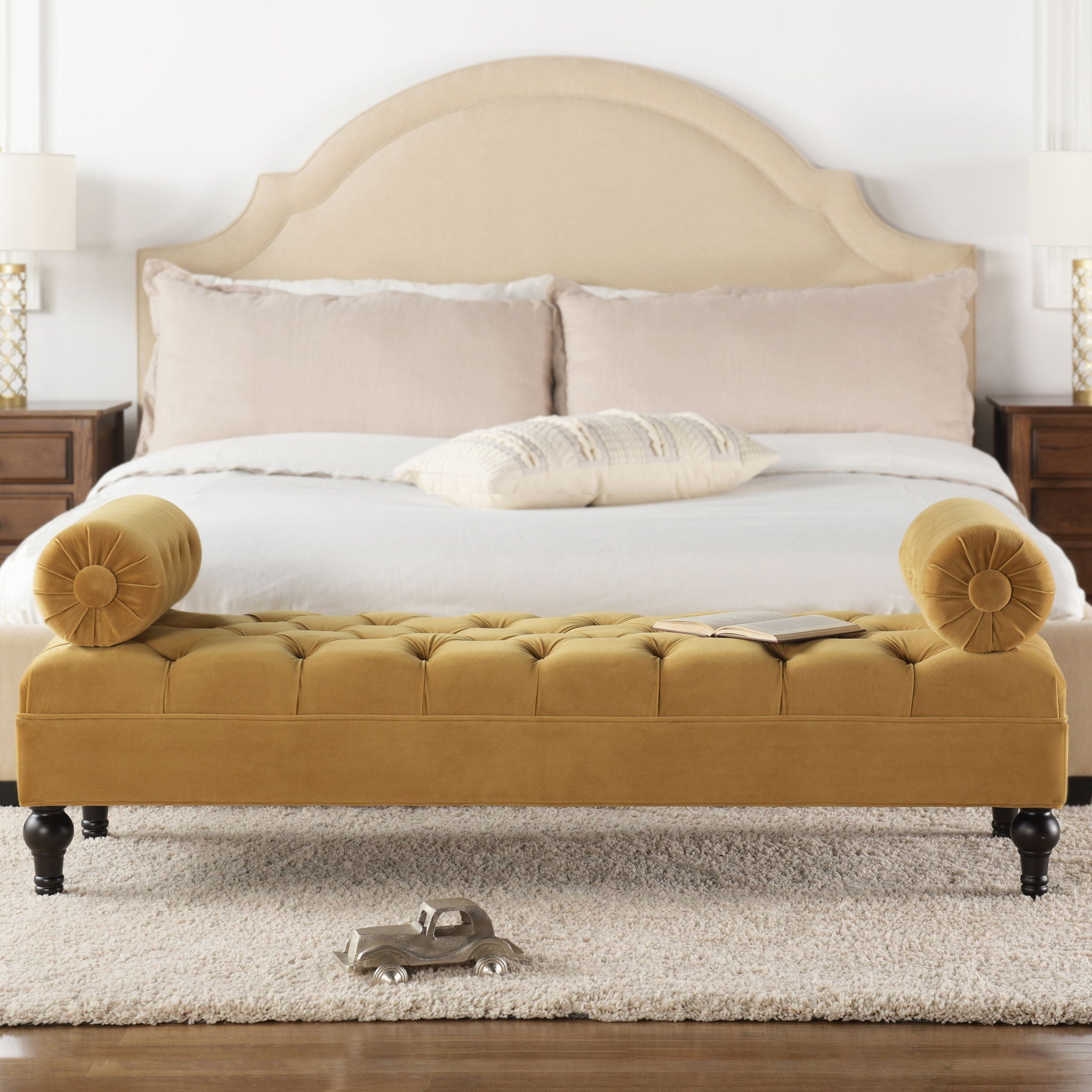 Lewis Bolster - Arm Entryway Bench by HouseOfZazla
