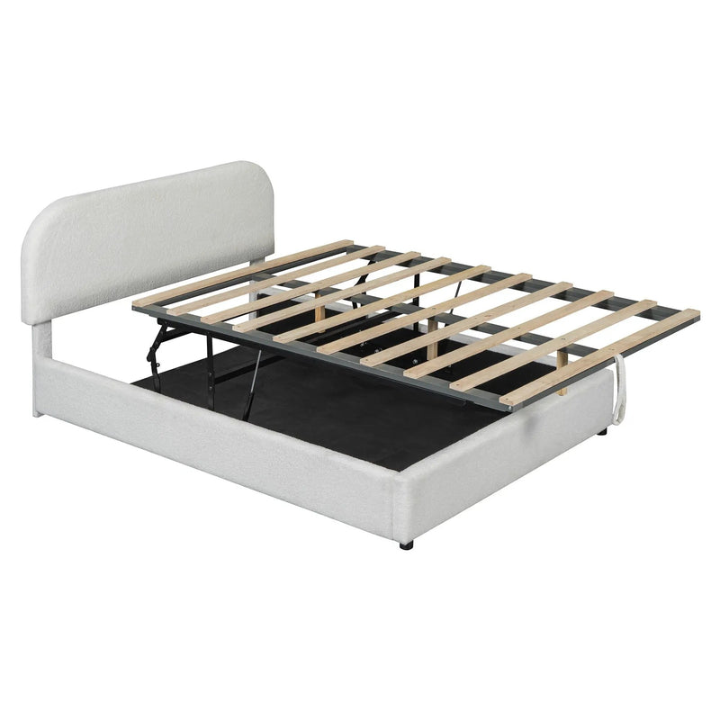 Upholstered Platform Bed With Hydraulic Storage System by HouseOfZazla