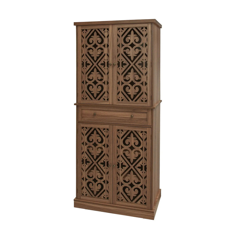 4 Door Cabinet With 1 Drawer, With 4 Adjustable Inner Shelves, Storage Cabinet by HouseOfZazla