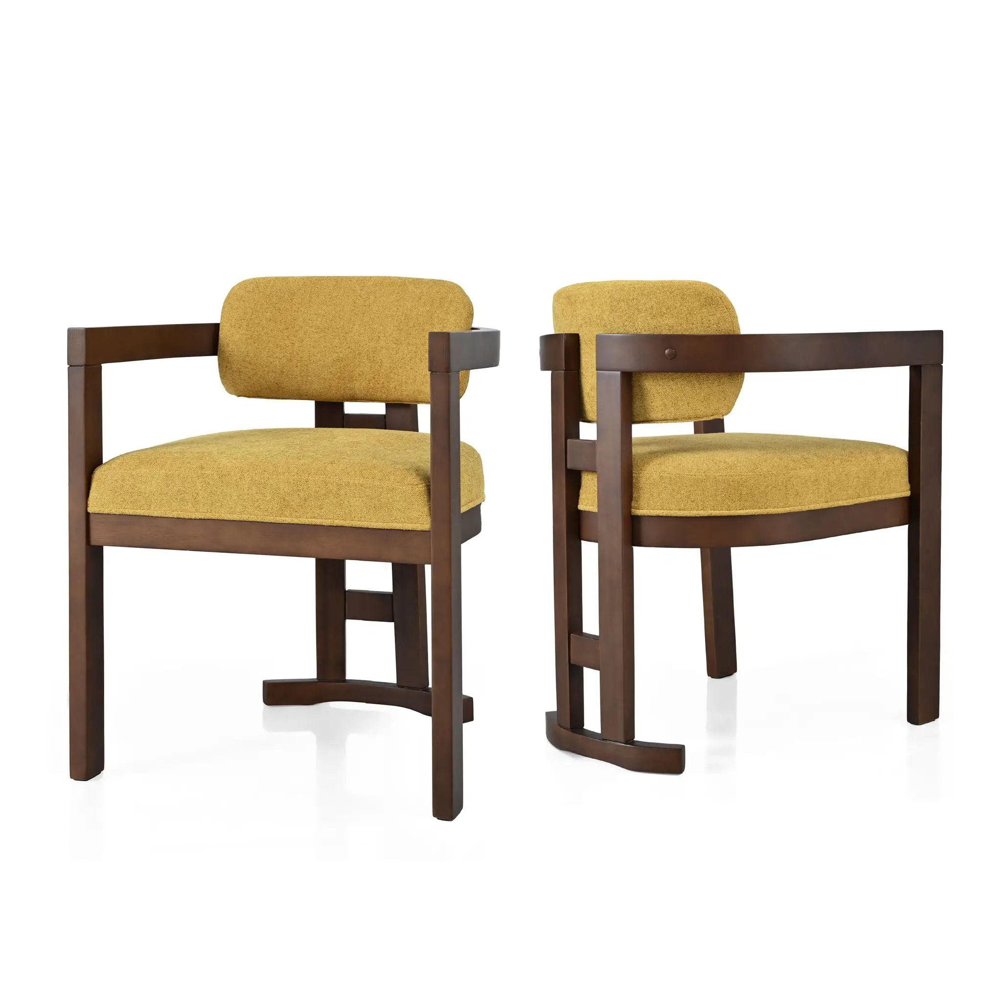 Stylish Indoor Upholstered Wood Dining Chair Set of 2 by HouseOfZazla
