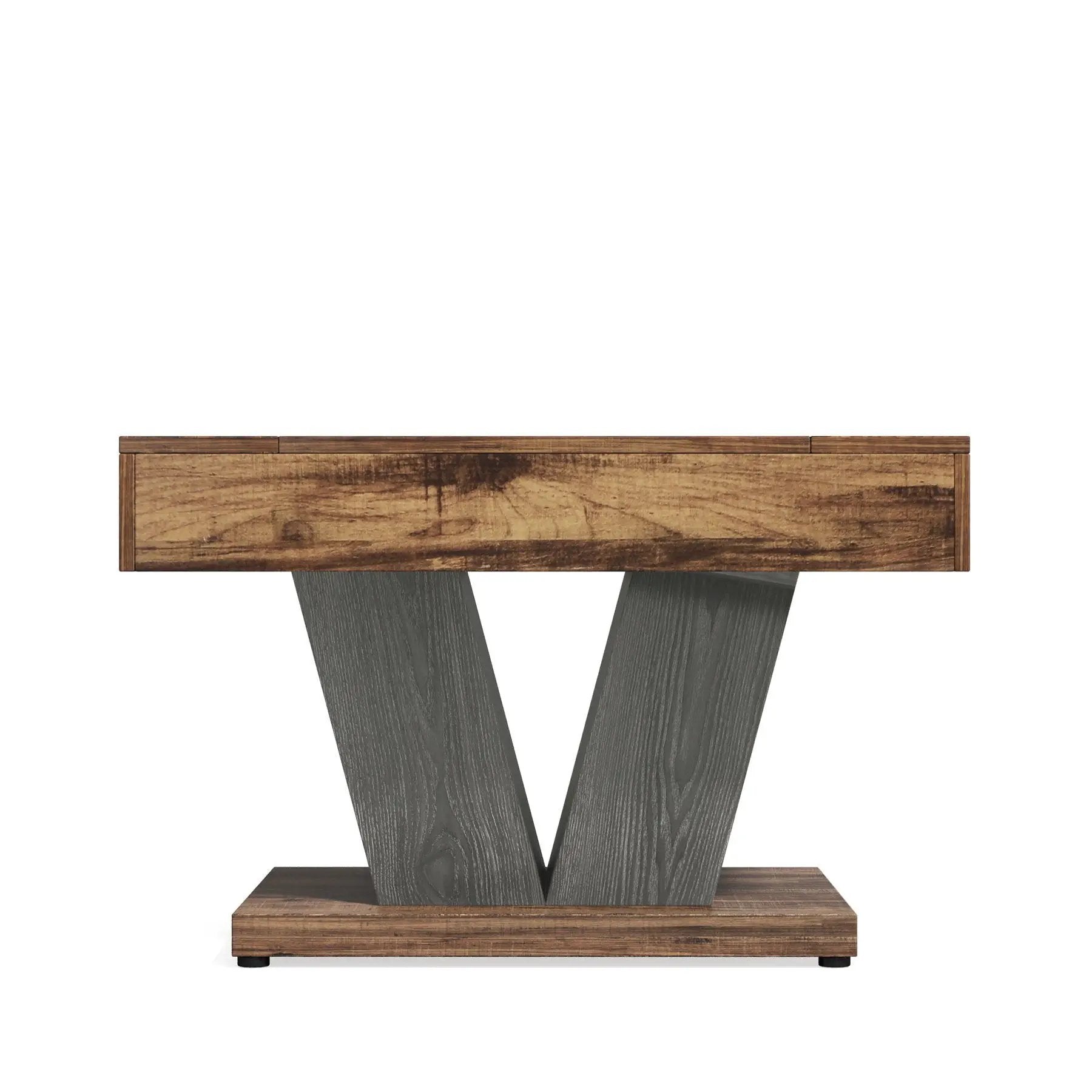 Square Coffee Table With Crisscross Base - Brown / Black by HouseOfZazla