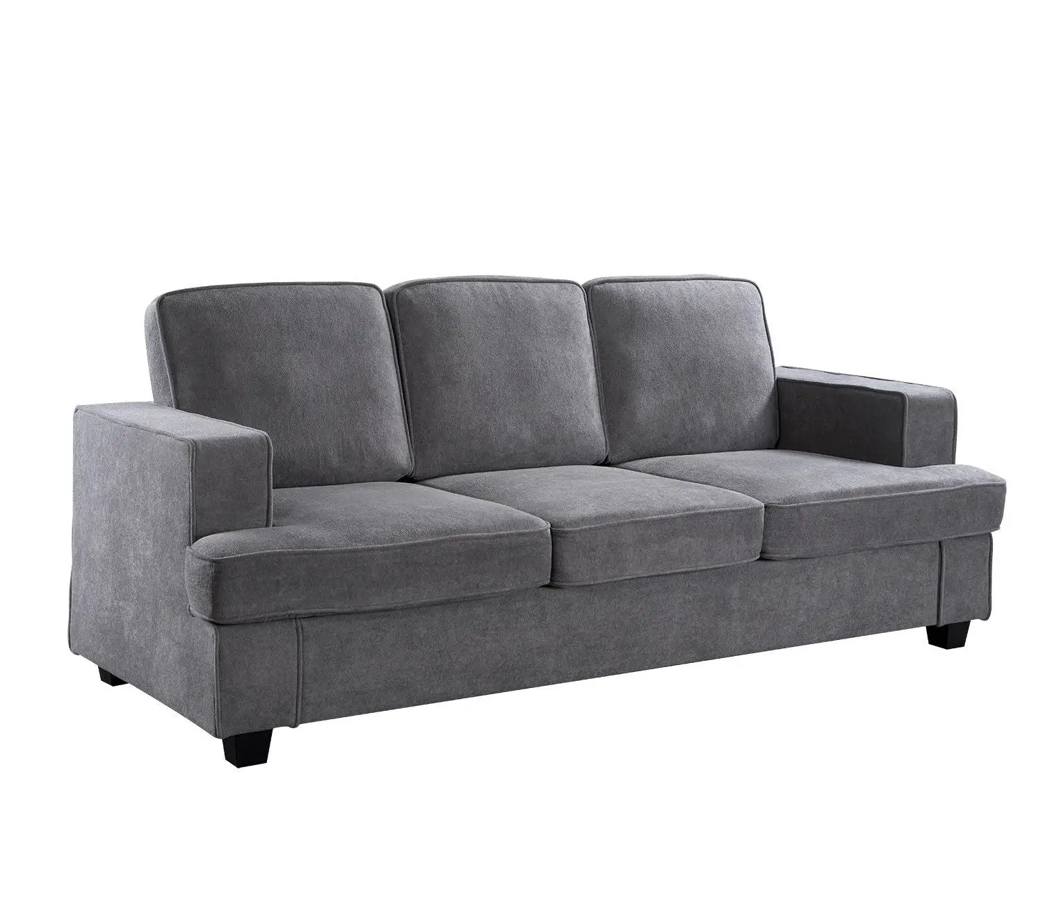 Modern Sofa, Comfortable 3 Seater Couch With Deep Seating, Loose Back Cushions, Wide Arms by Unique Piece Furniture