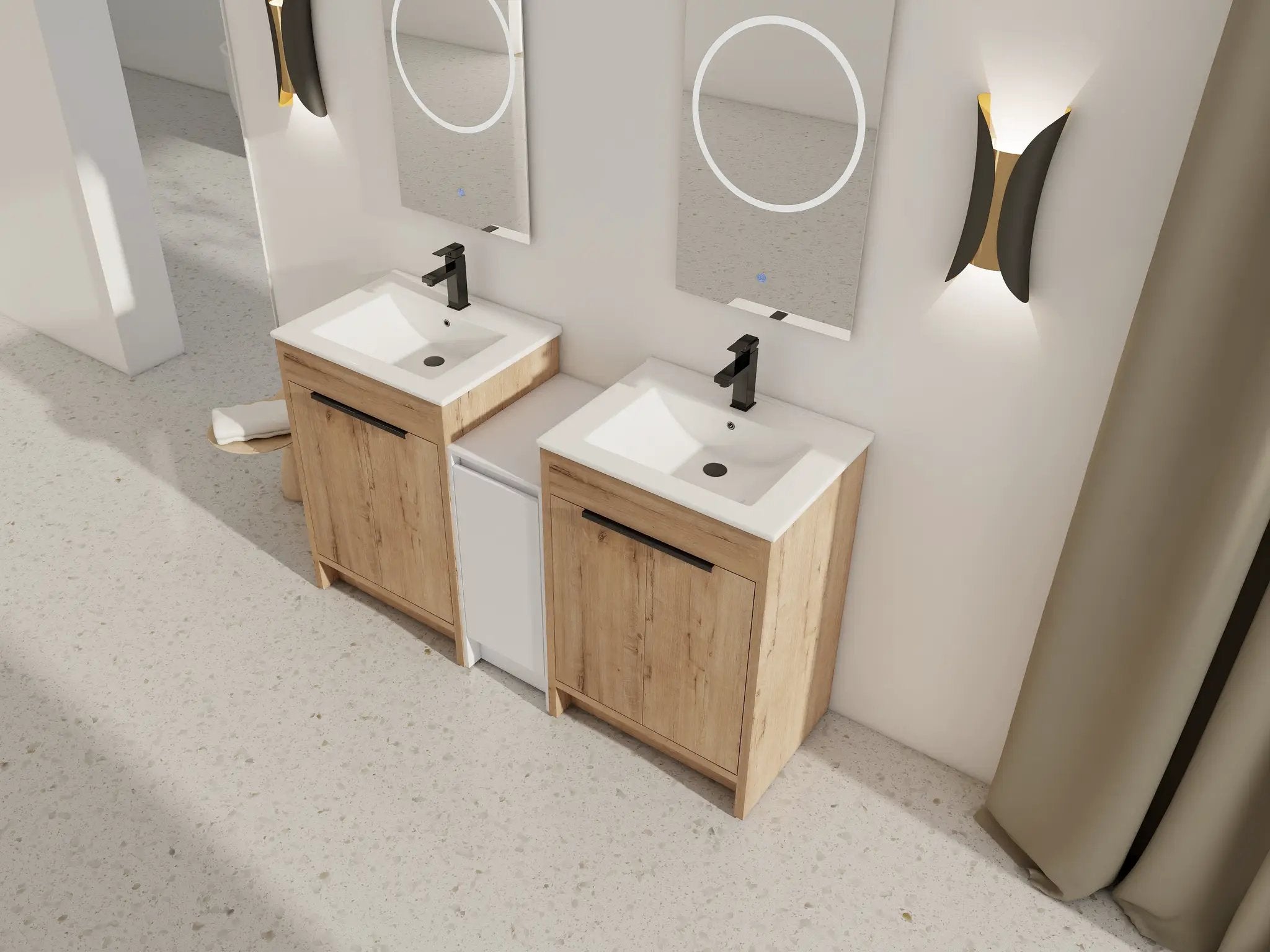 60 Inch Freestanding Bathroom Vanity with Ceramic Sink by HouseOfZazla