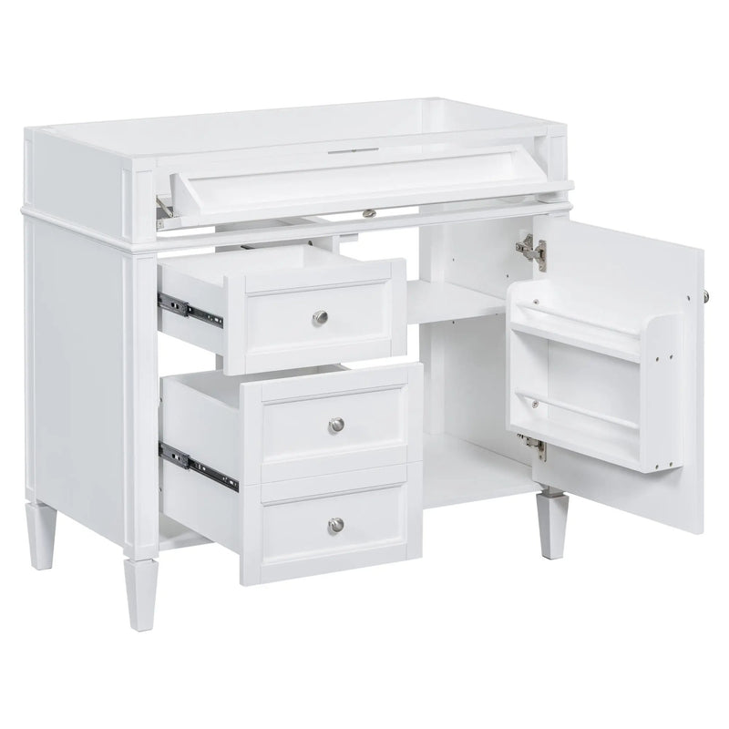 Bathroom Vanity With 2 Drawers And Tip-Out Drawer, Storage Cabinet by HouseOfZazla