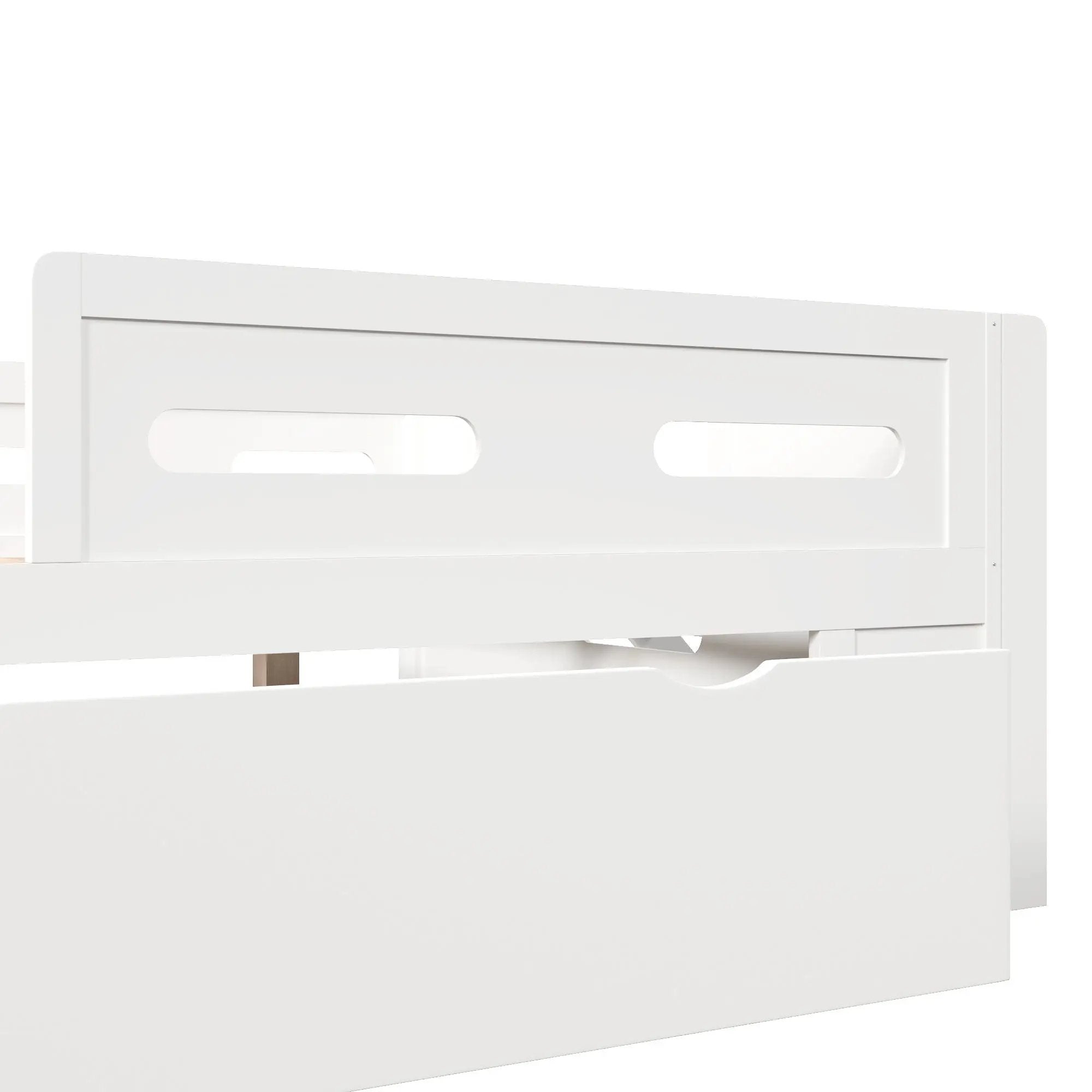 Platform Bed With Guardrail And Drawer by HouseOfZazla