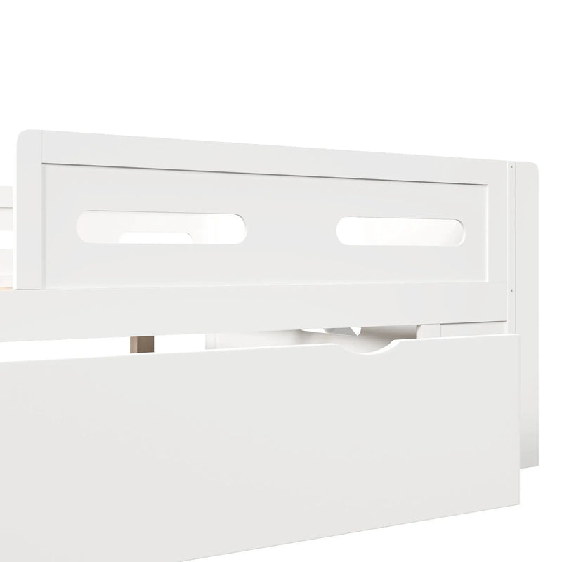 Platform Bed With Guardrail And Drawer by HouseOfZazla