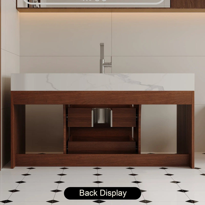 39.4" Floating Bathroom Vanity with Ceramic Sink by HouseOfZazla