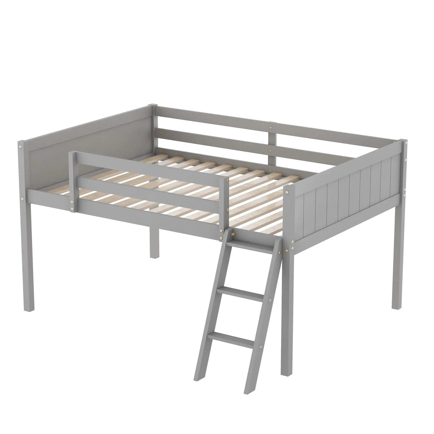 Low Loft Bed With Adjustable Ladder by HouseOfZazla