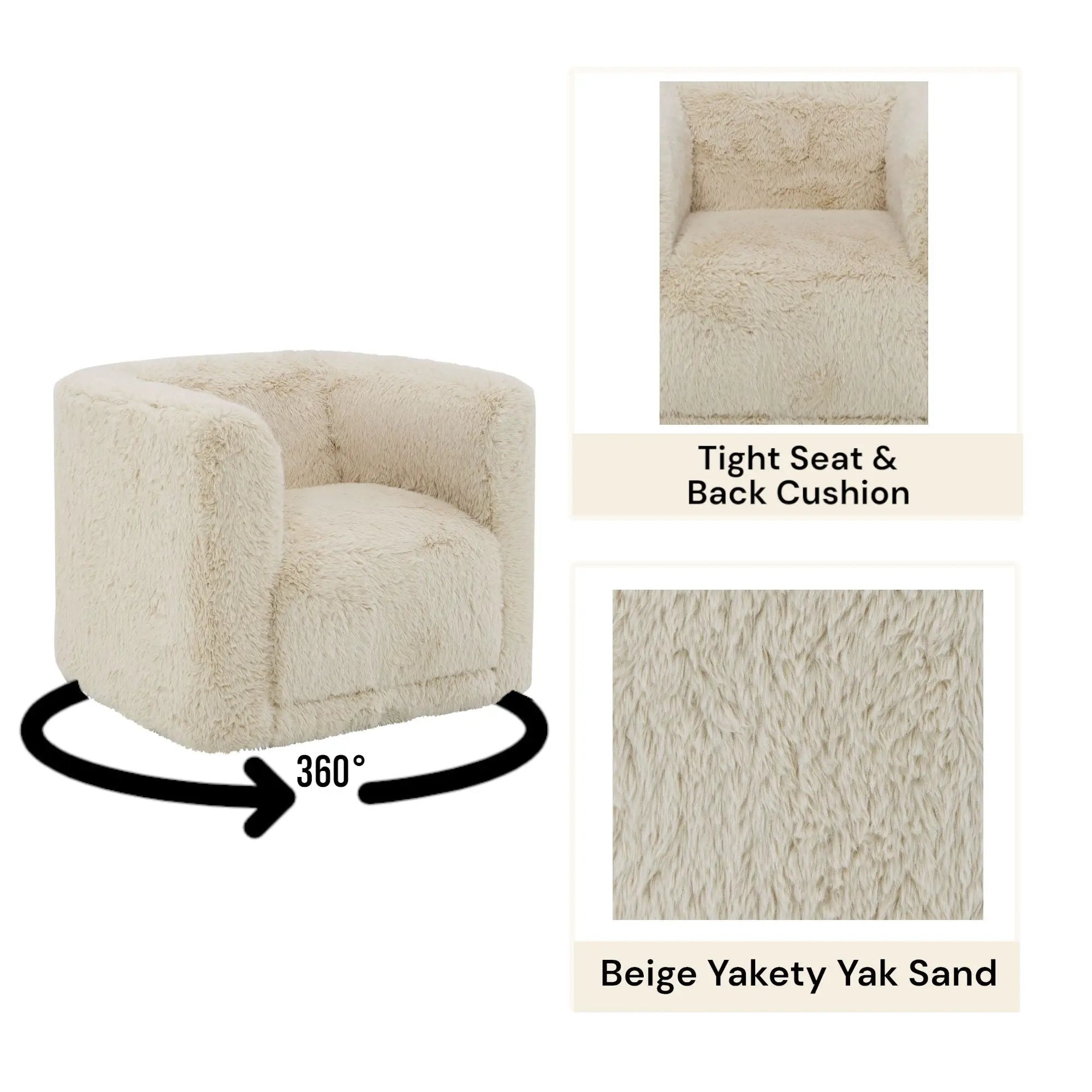 Upendo - Pattern Fabric 3 Pieces Living Room Set - Beige Yakety Yak Sand by HouseOfZazla