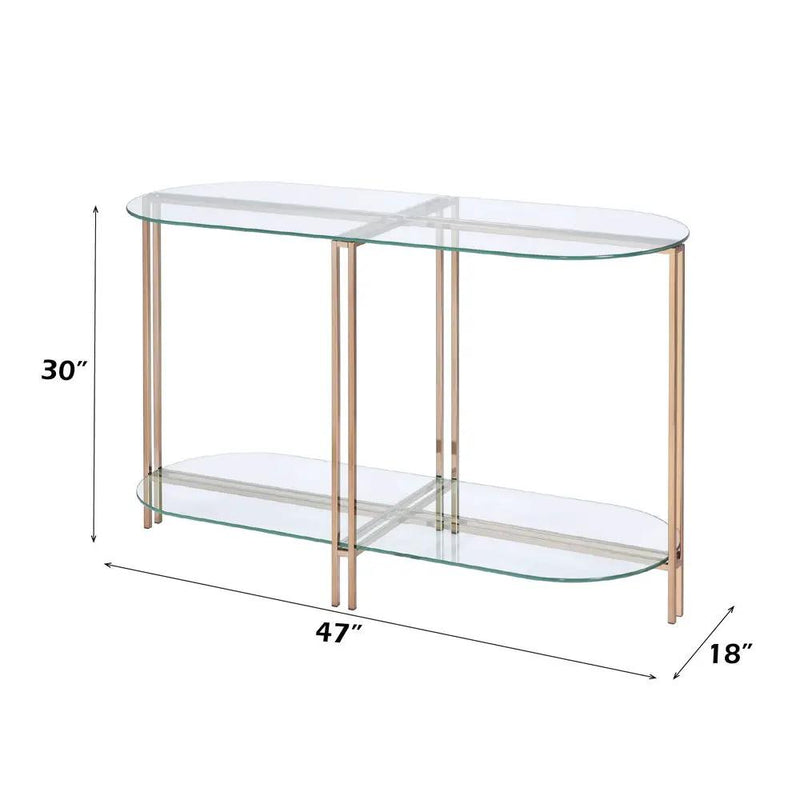 Veises - Sofa Table - Champagne by Unique Piece Furniture