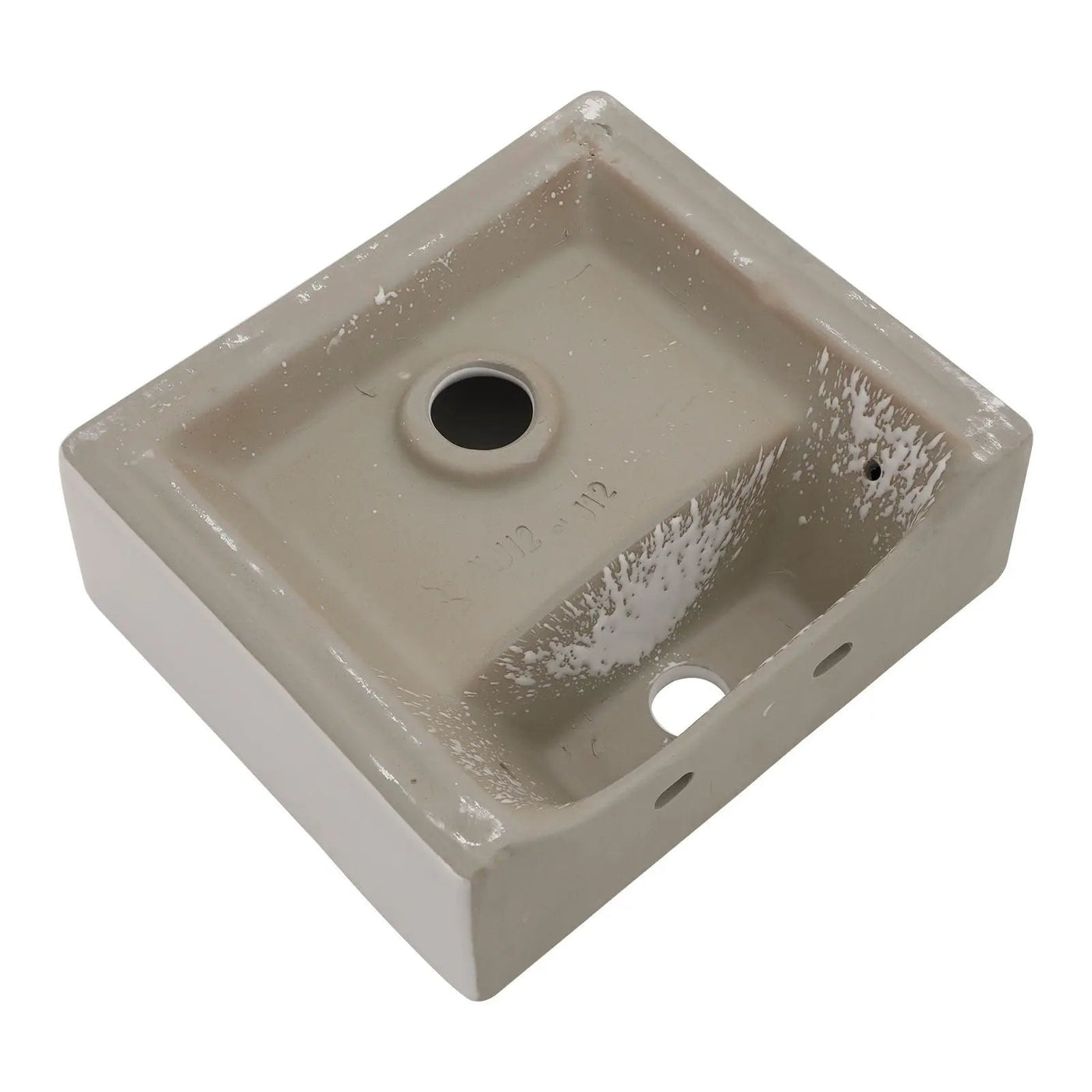Ceramic Rectangle Wall Mount Bathroom Sink With Single Faucet Hole by HouseOfZazla