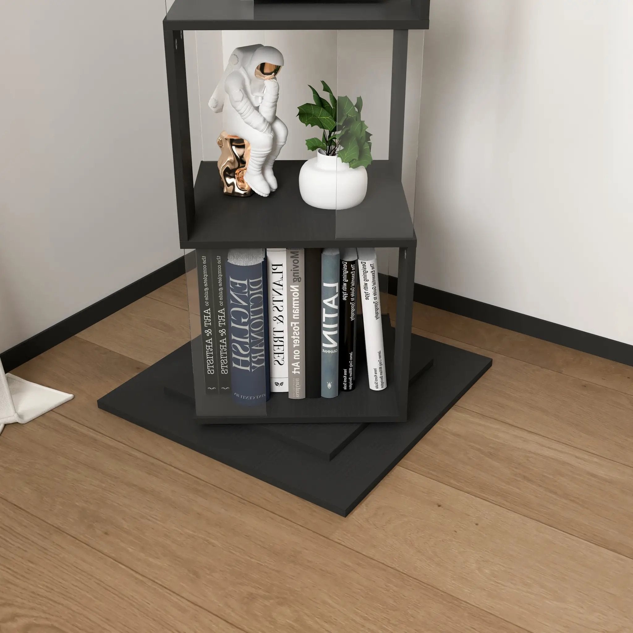 360° Rotating Bookshelf with Acrylic Plate by HouseOfZazla