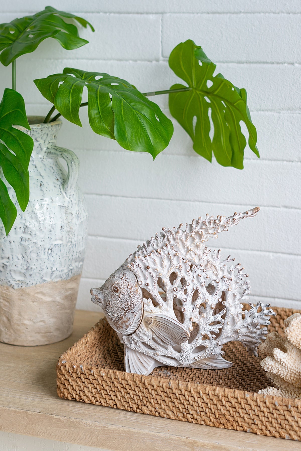 11x6.3x9.8" Decorative Polyresin Angelfish Sculpture by HouseOfZazla