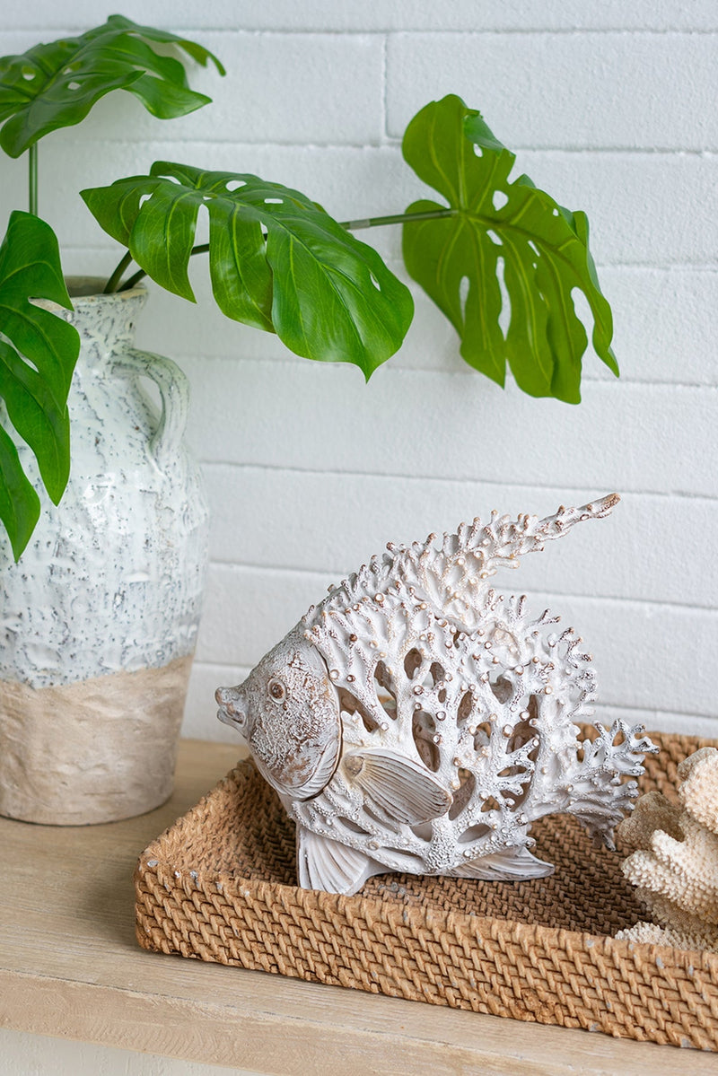 11x6.3x9.8" Decorative Polyresin Angelfish Sculpture by HouseOfZazla