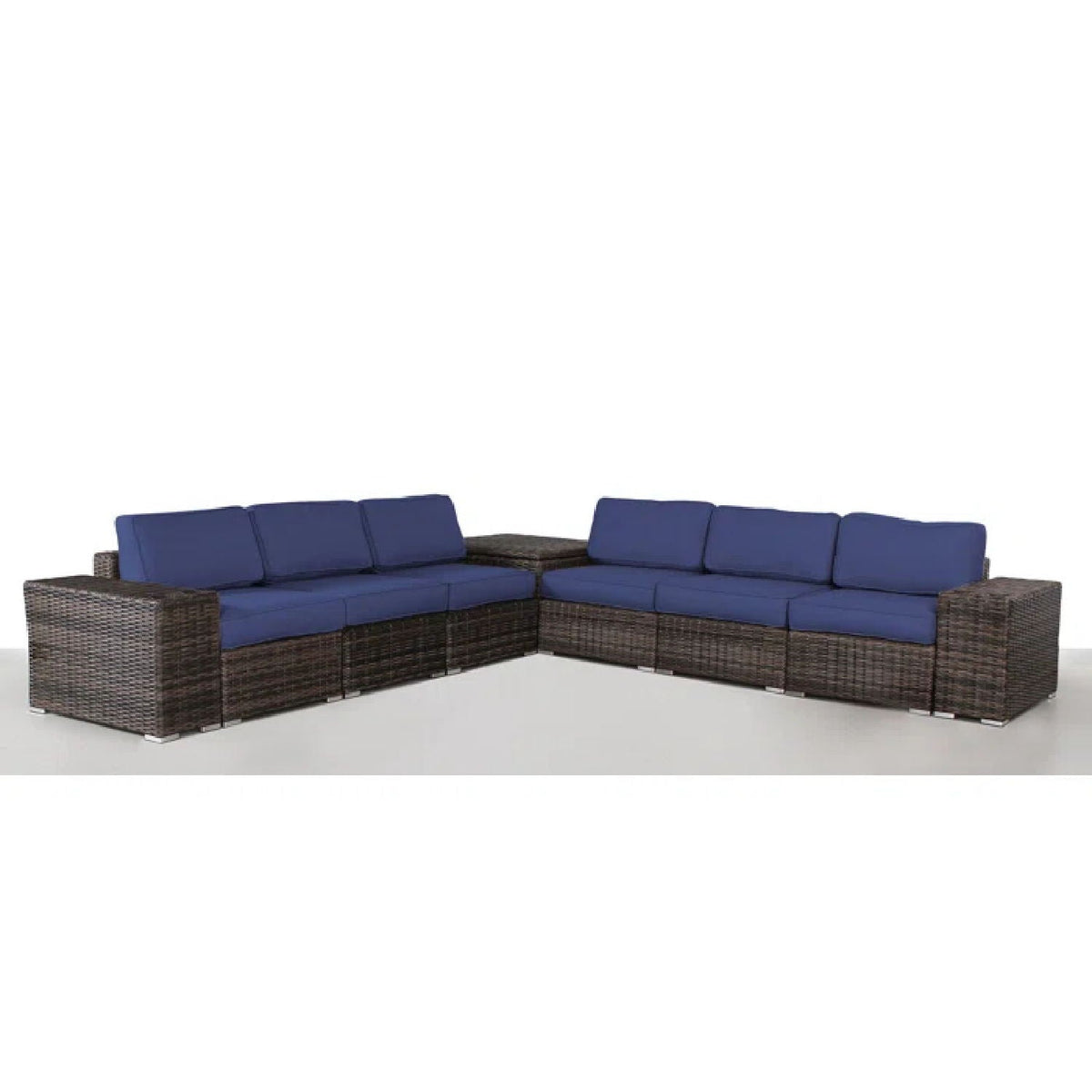 Elegant Outdoor Rattan Wicker 6 Person Seating Group With Cushions, photo 2 of 13