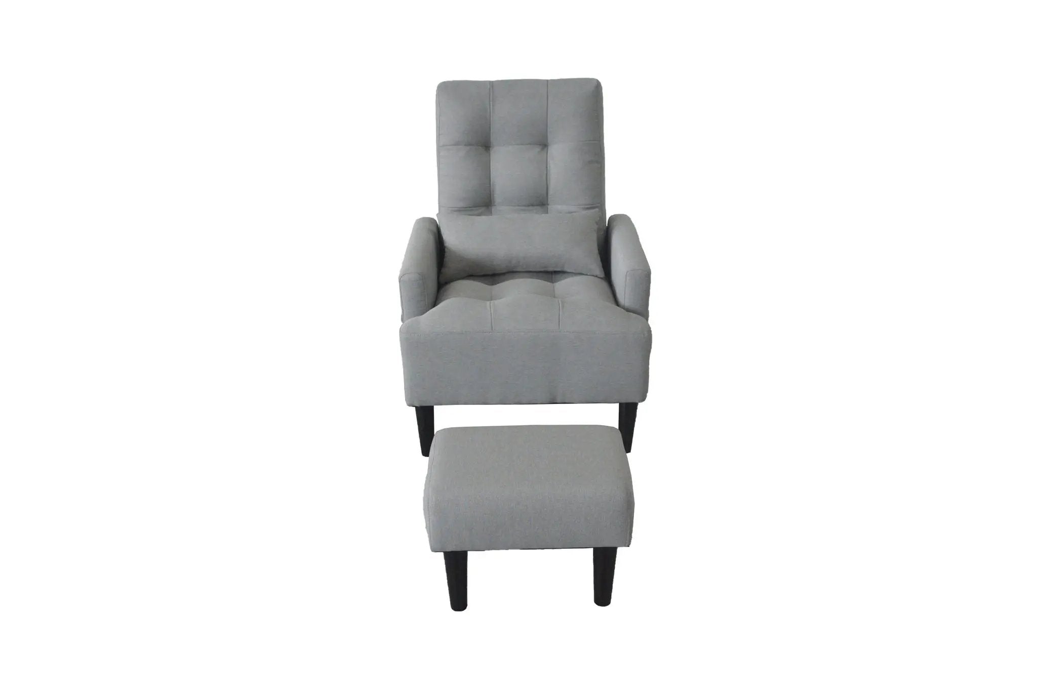 Living Room Sofa Single Chair And Ottoman, Modern Multi-Function Fabric Living Room Sofa Lounge Chair Bed And Stool. Soft Leisure Single Chair Adjustable Into 5 Angles With Sofa Bed by Unique Piece Furniture