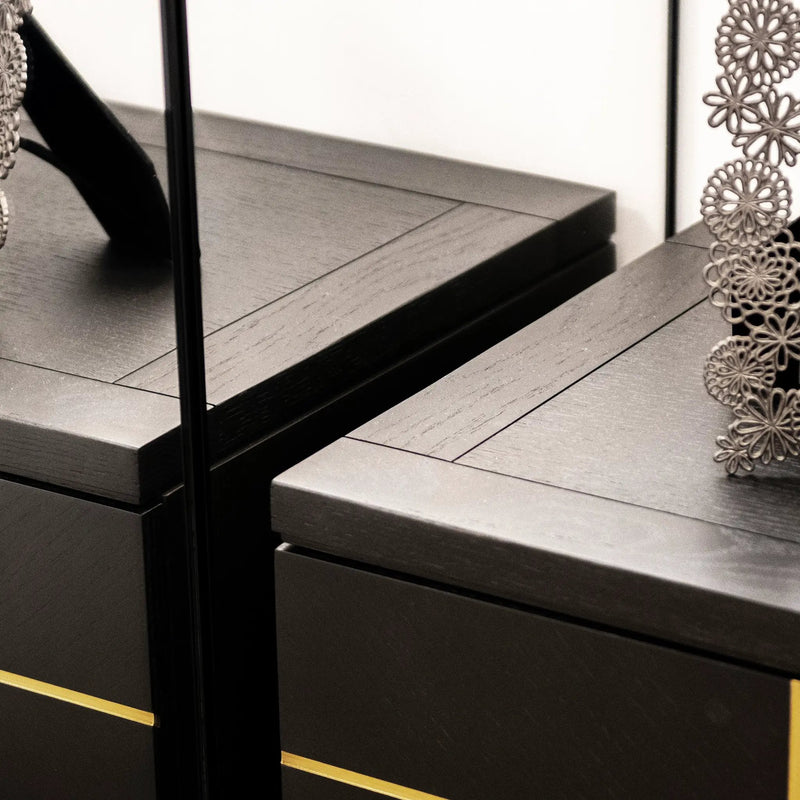 Kingsly 21" Wide Contemporary Glam Storage Side Table by HouseOfZazla