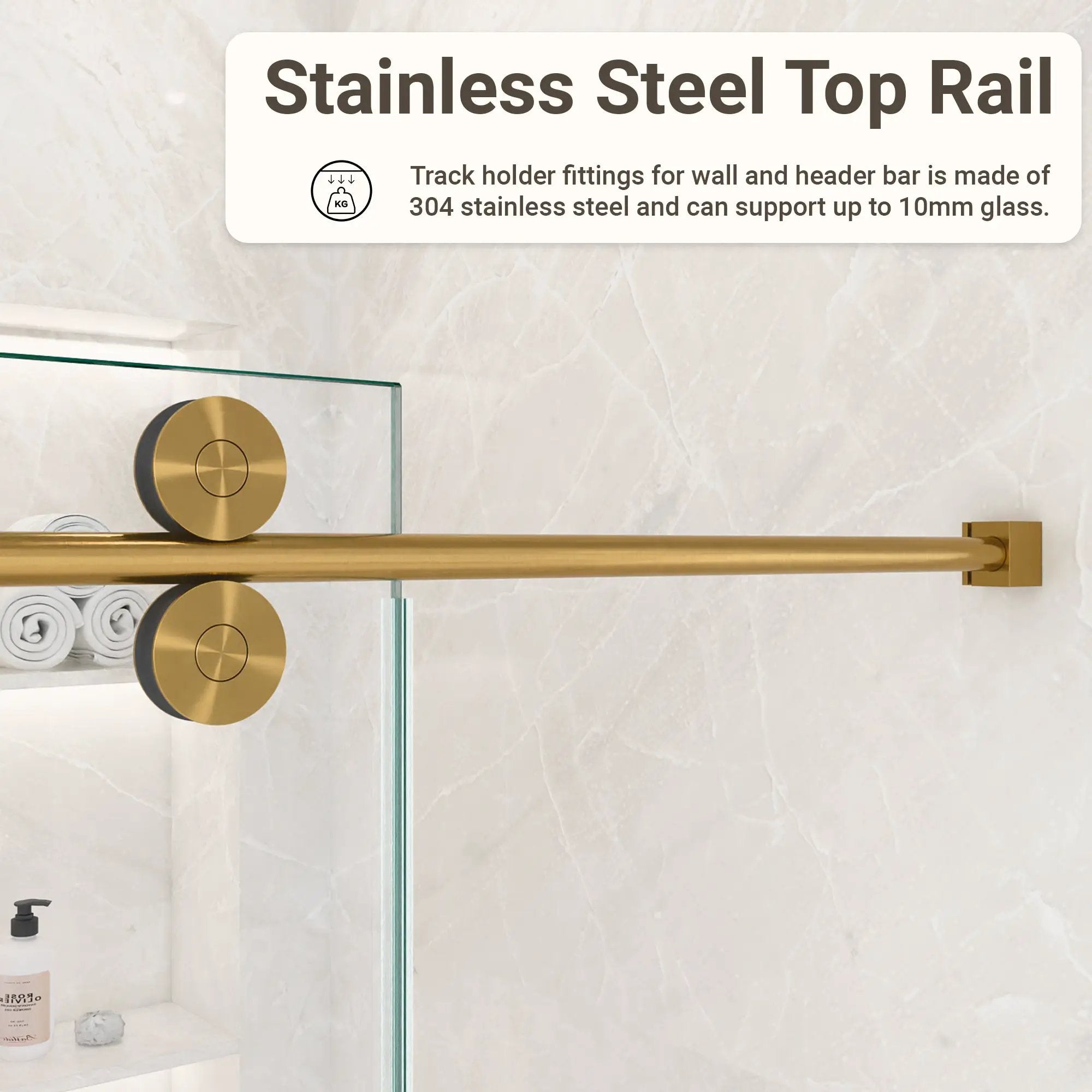 56"-60"W x 72"H Frameless Single Sliding Shower Door by HouseOfZazla