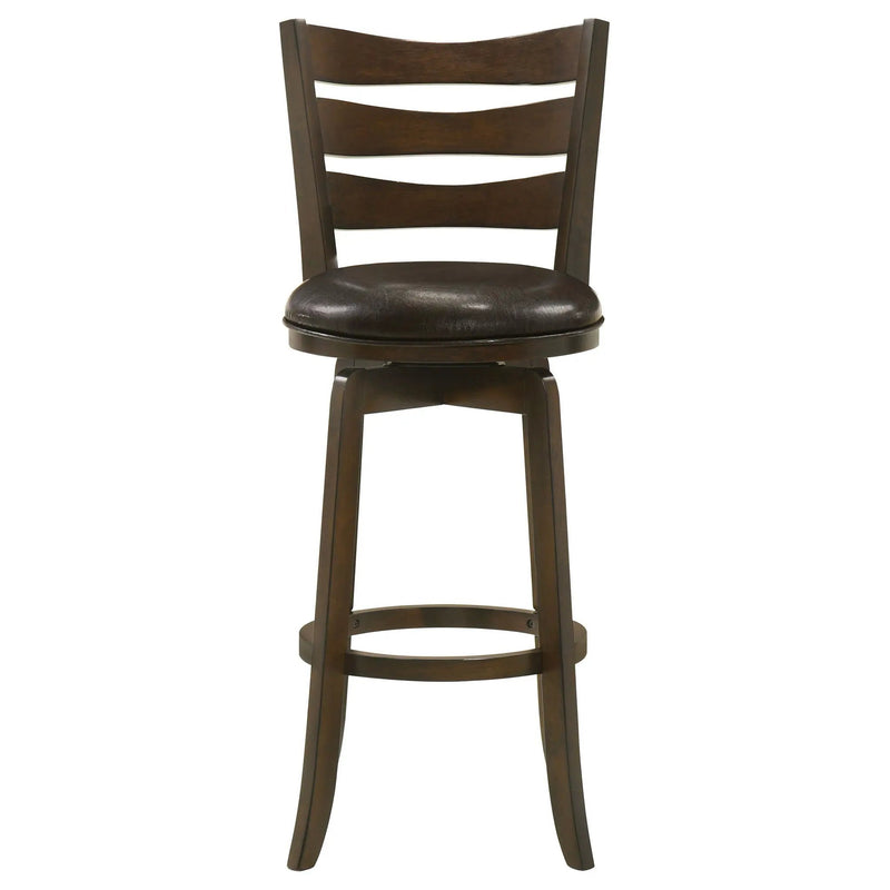 Murphy Wood Pub Height Swivel Bar Chair Dark Brown by Unique Piece Furniture