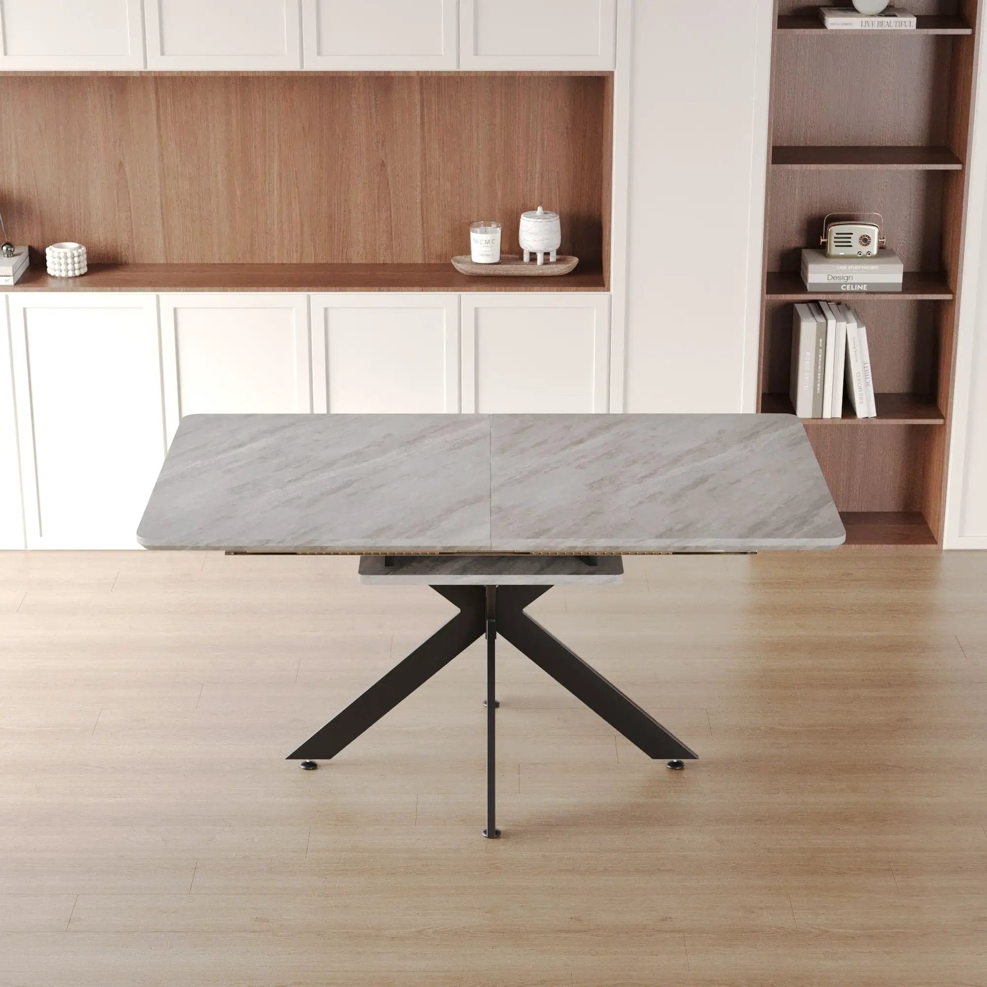 Modern Mid-Century Dining Table Set With Extendable Design by Unique Piece Furniture