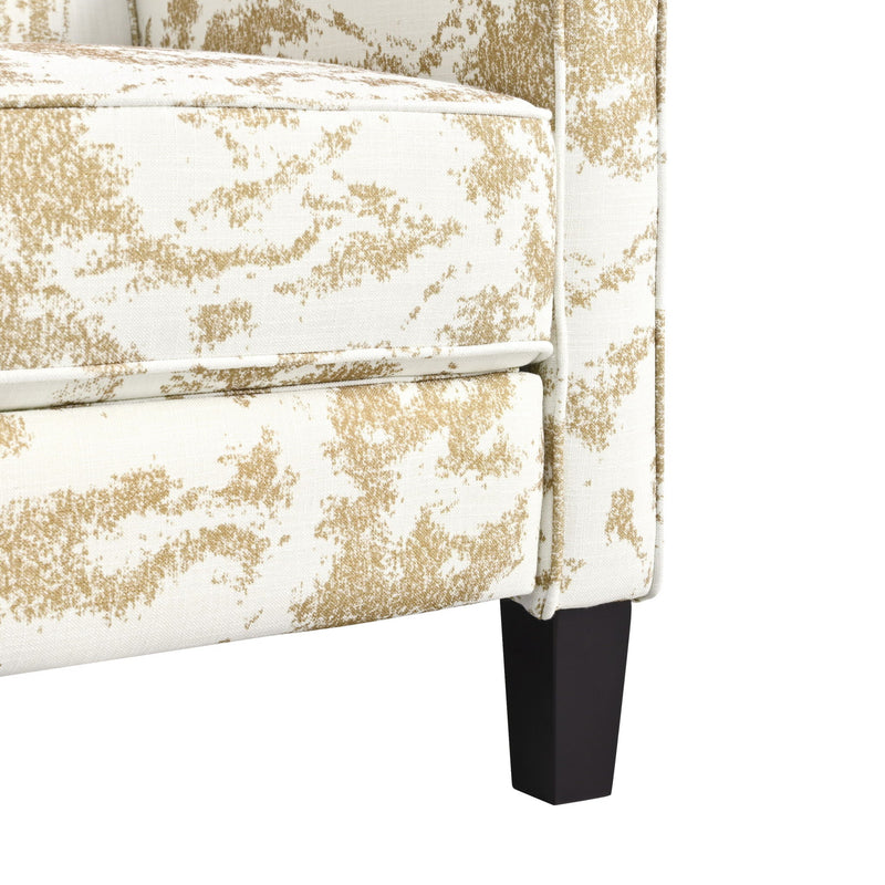Push Back Upholstered Recliner Armchair