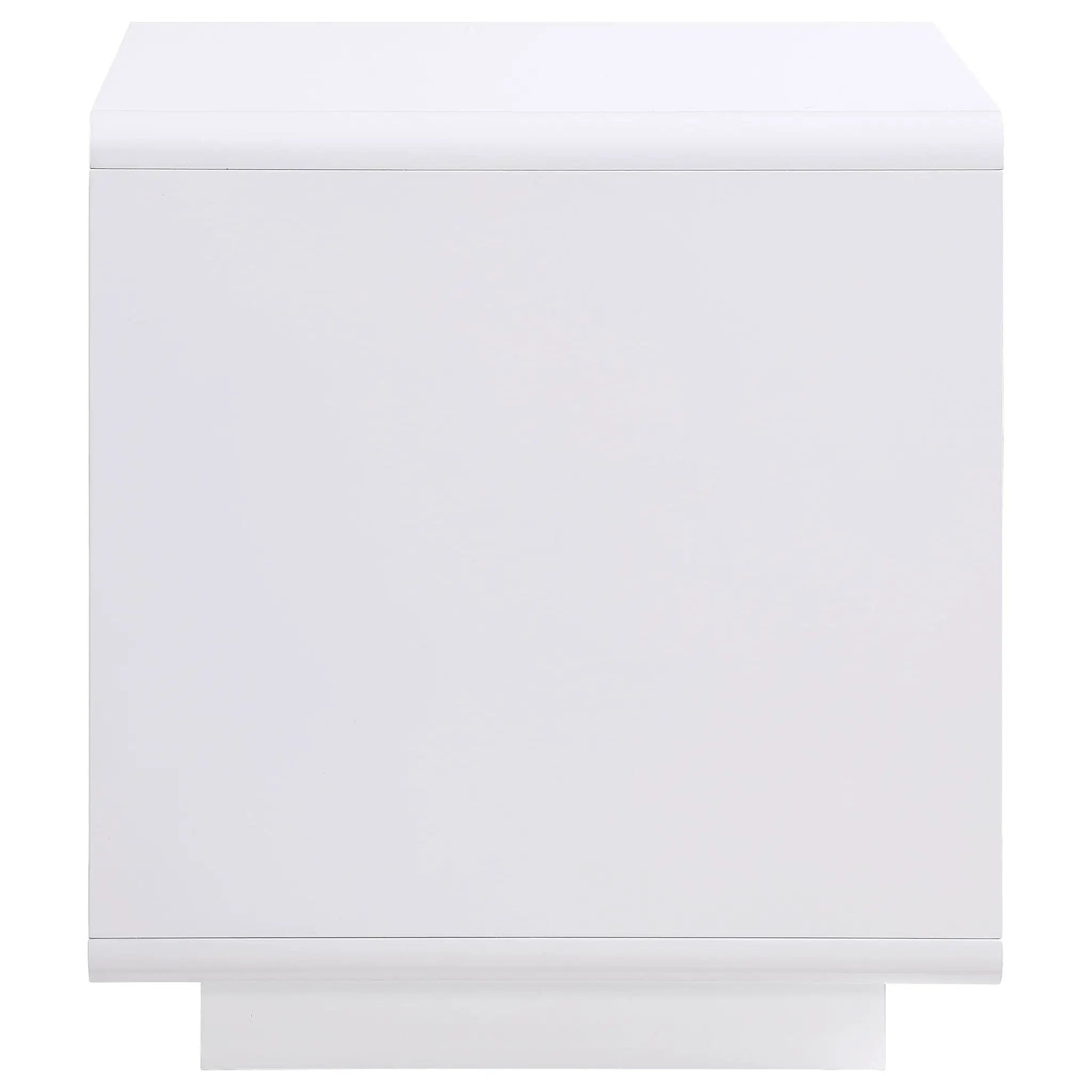 Paseo Square End Side Table White High Gloss by Unique Piece Furniture