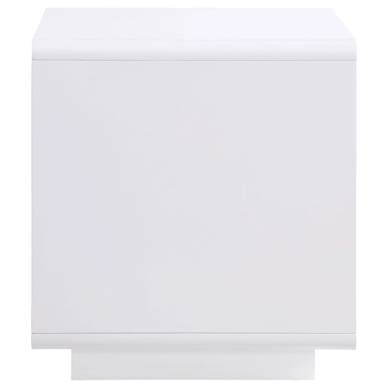 Paseo Square End Side Table White High Gloss by Unique Piece Furniture