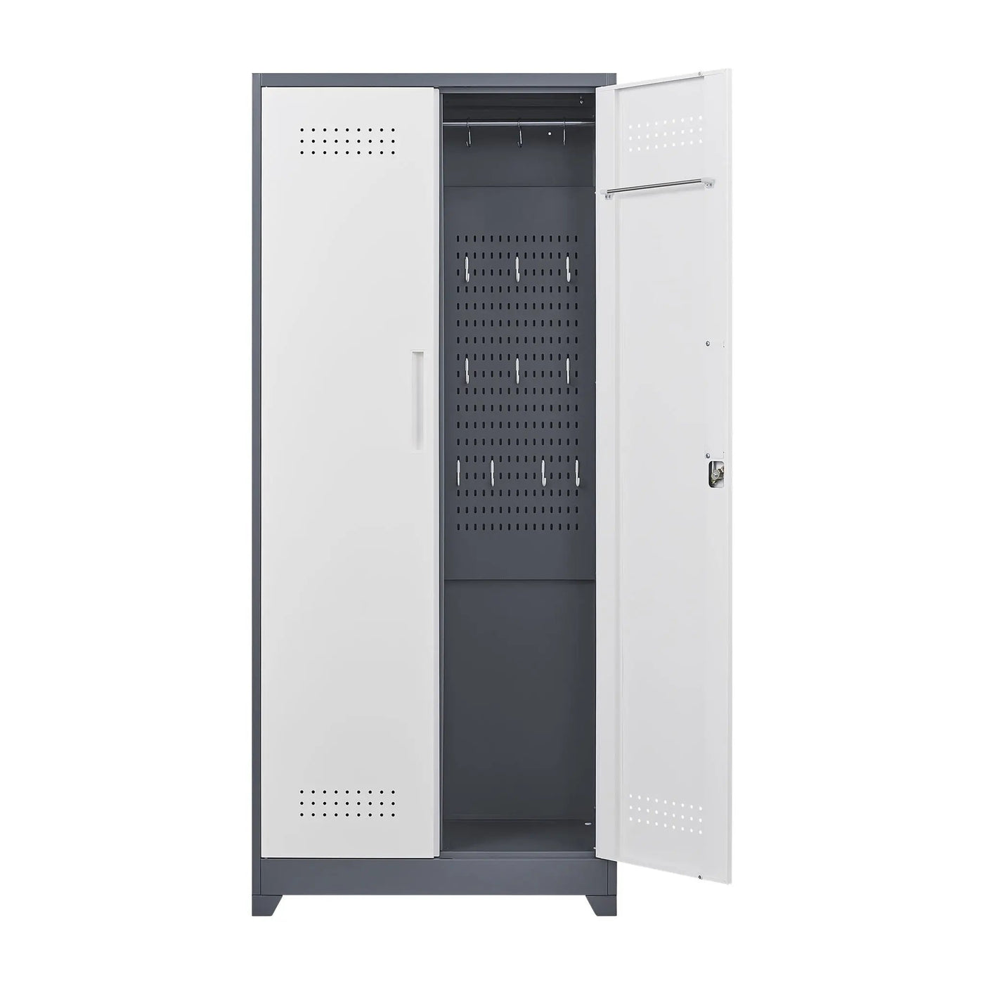 Lockers With Locking Doors, Adjustable Shelves, High Broom Tool Storage Cabinet by HouseOfZazla