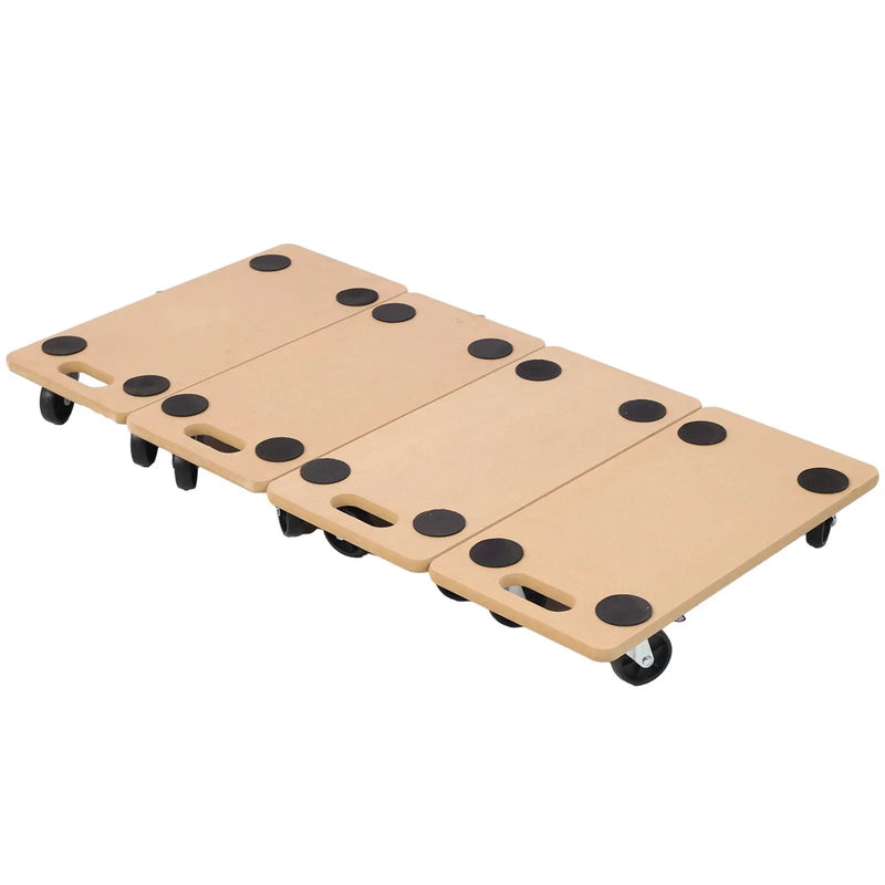 Furniture Moving Dolly, Heavy Duty Wood Rolling Mover With Wheels For Piano Couch Fridge Heavy Items, Securely Holds 500 Lbs (Set of 4) - Natural by Unique Piece Furniture