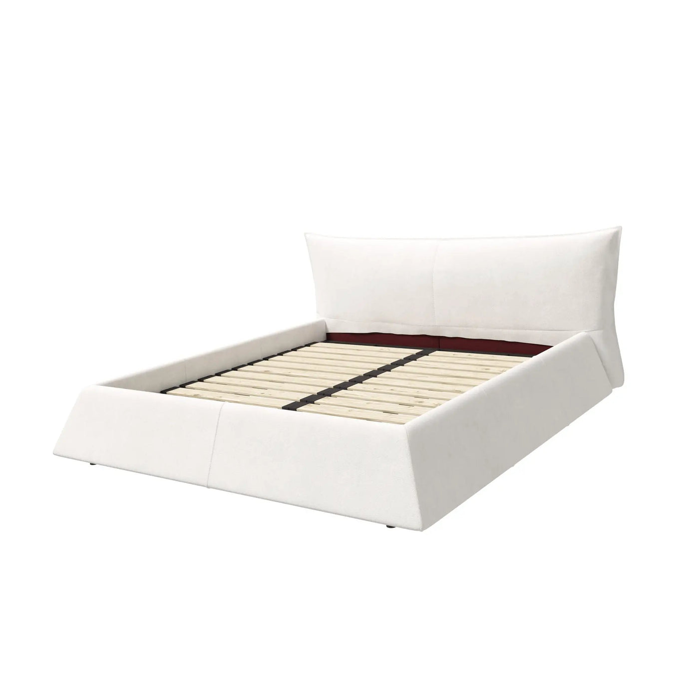 Upholstered Platform Bed With Special Shaped Headboard by HouseOfZazla