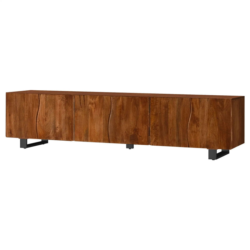 Trask 86-inch Wood TV Stand Media Console Mango Brown by Unique Piece Furniture