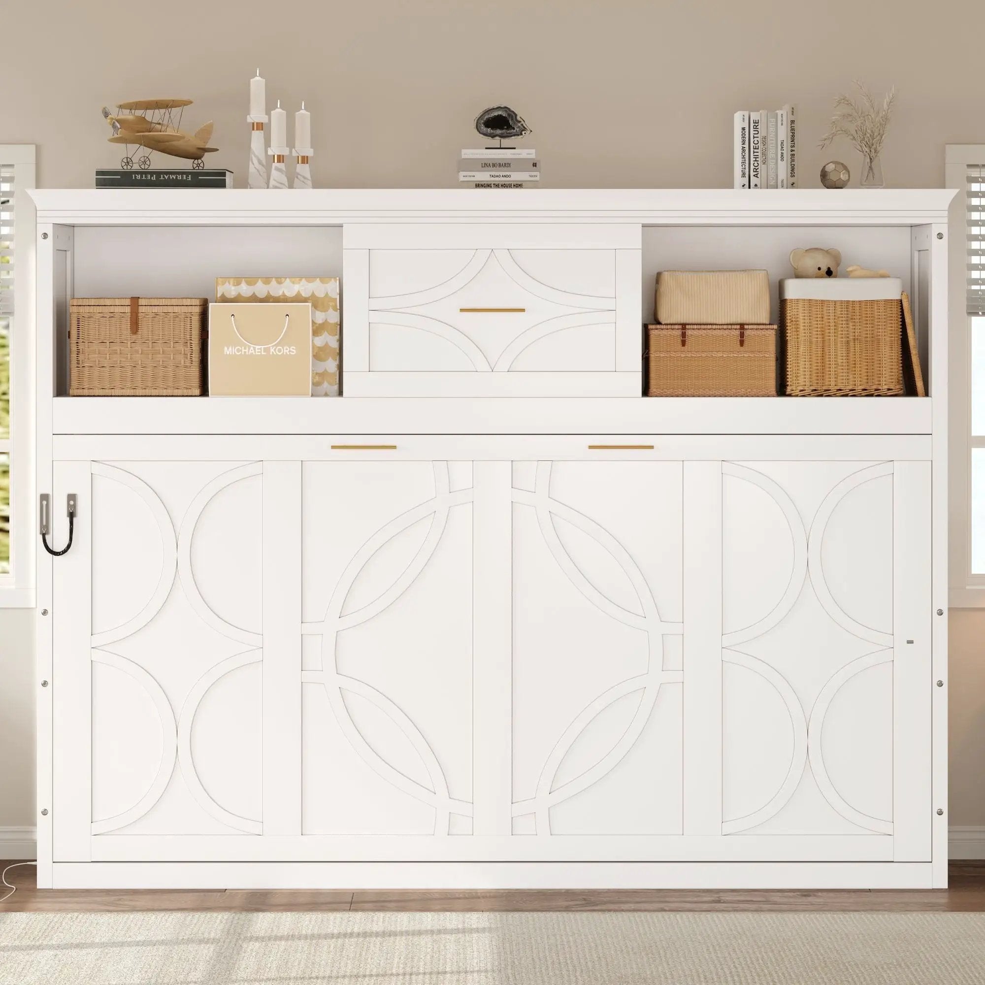 Murphy Bed With Charging Station And Drawer by Unique Piece Furniture