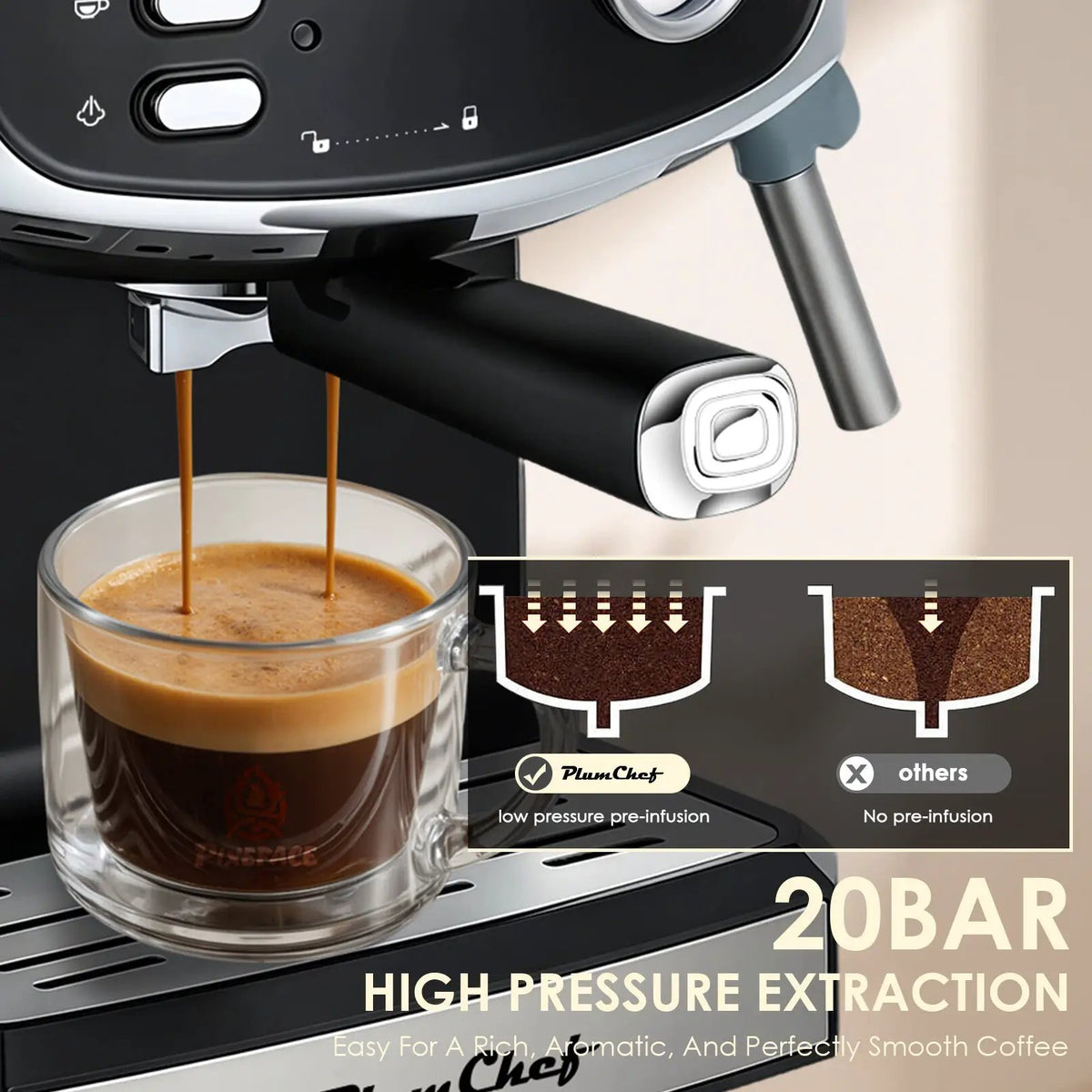 Plum Chef 20 Bar Espresso Machine by HouseOfZazla