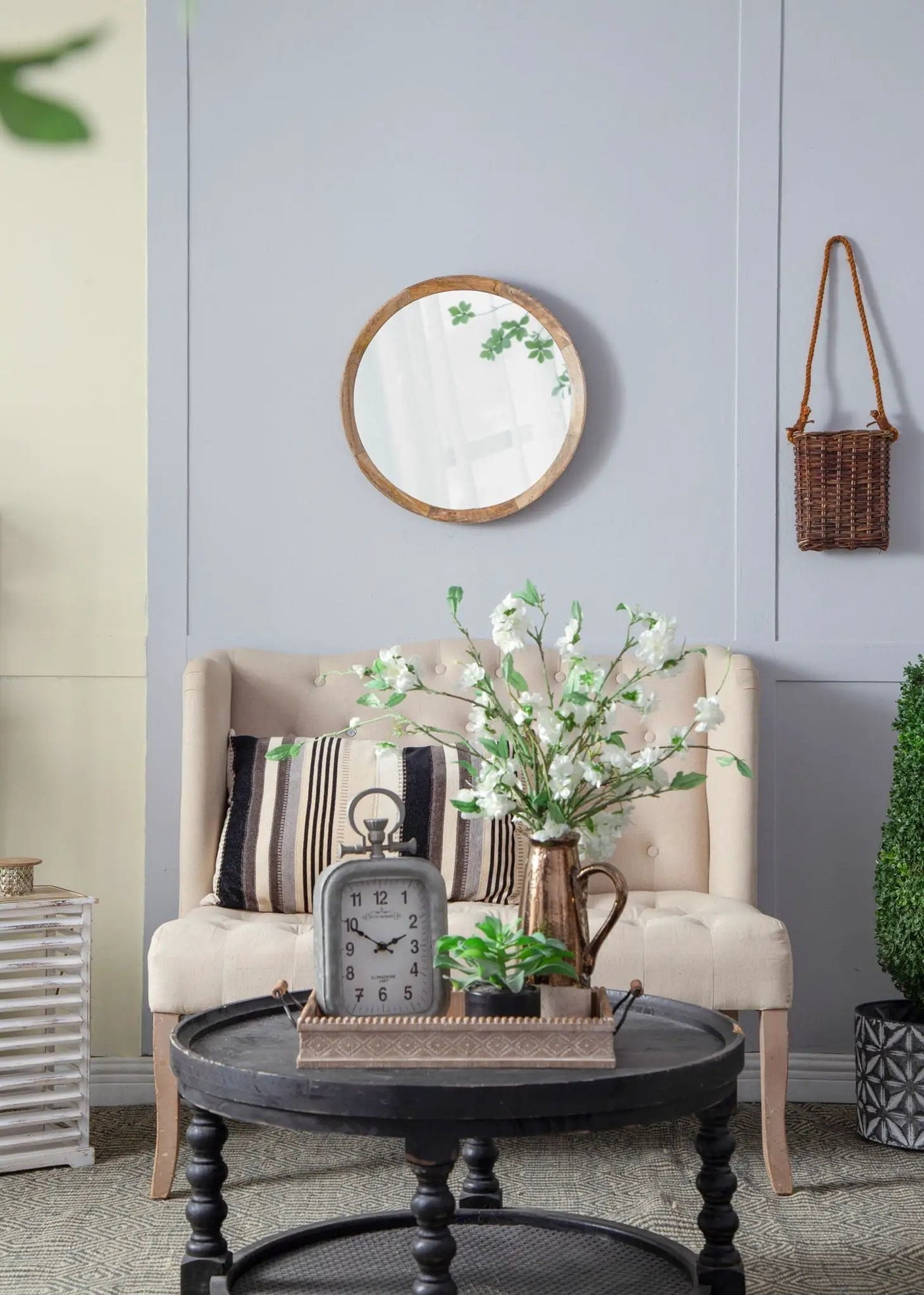 Transitional Decor Style Wall Mirror Decor With Frame For Bathroom by HouseOfZazla