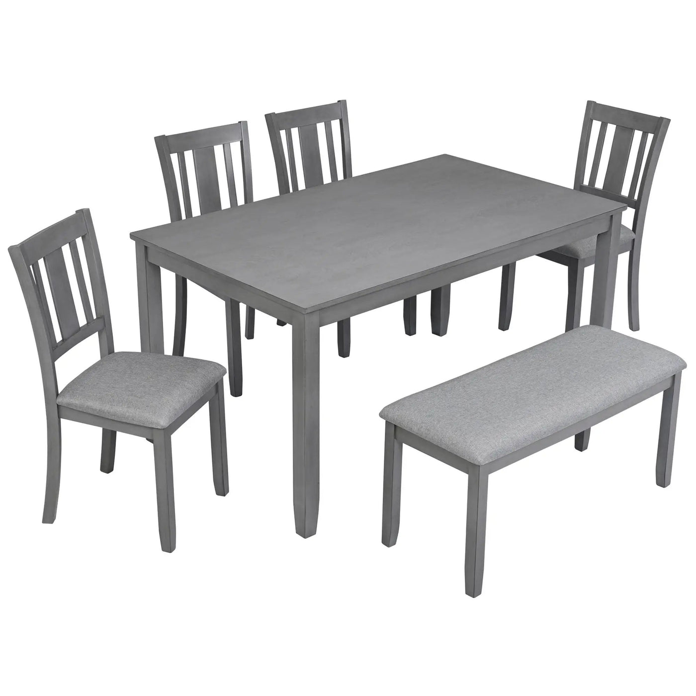 Kitchen Dining Set, Rectangular Dining Table With Upholstered Chairs by Unique Piece Furniture