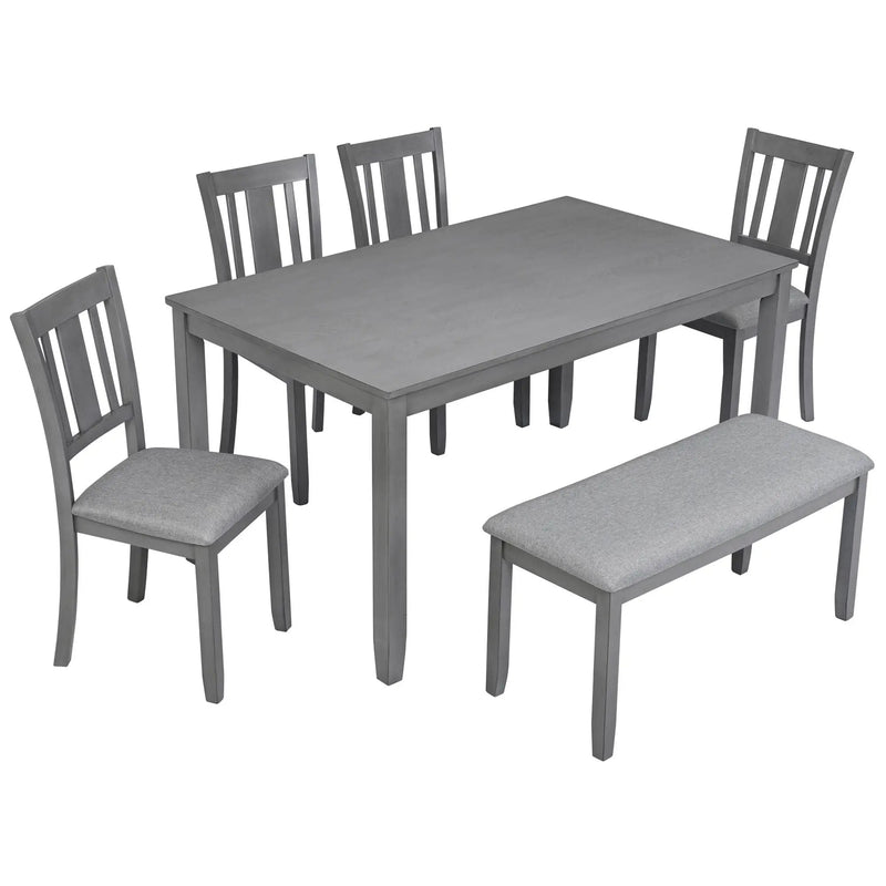 Kitchen Dining Set, Rectangular Dining Table With Upholstered Chairs by Unique Piece Furniture