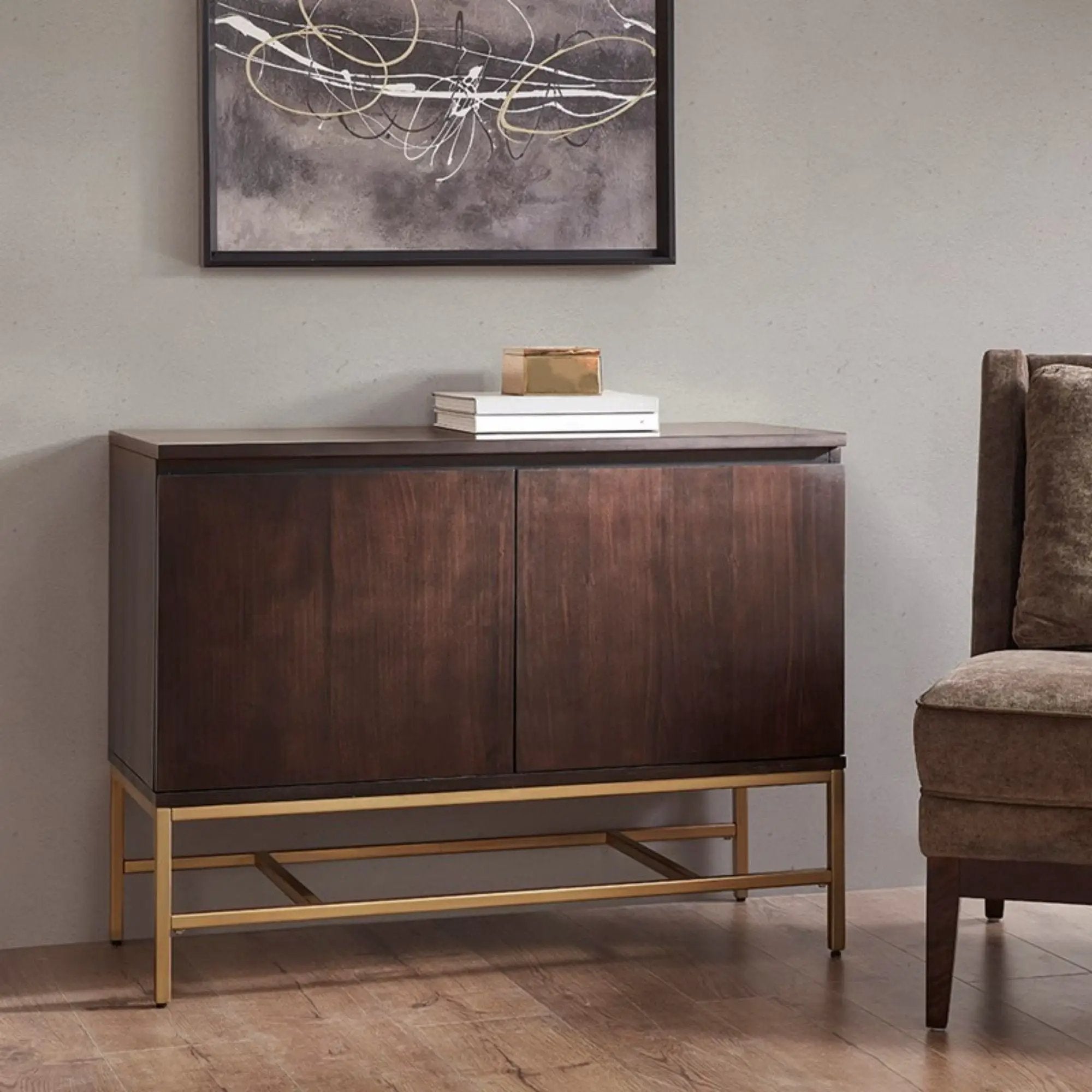 Accent Cabinet With Storage - Morocco / Gold by HouseOfZazla