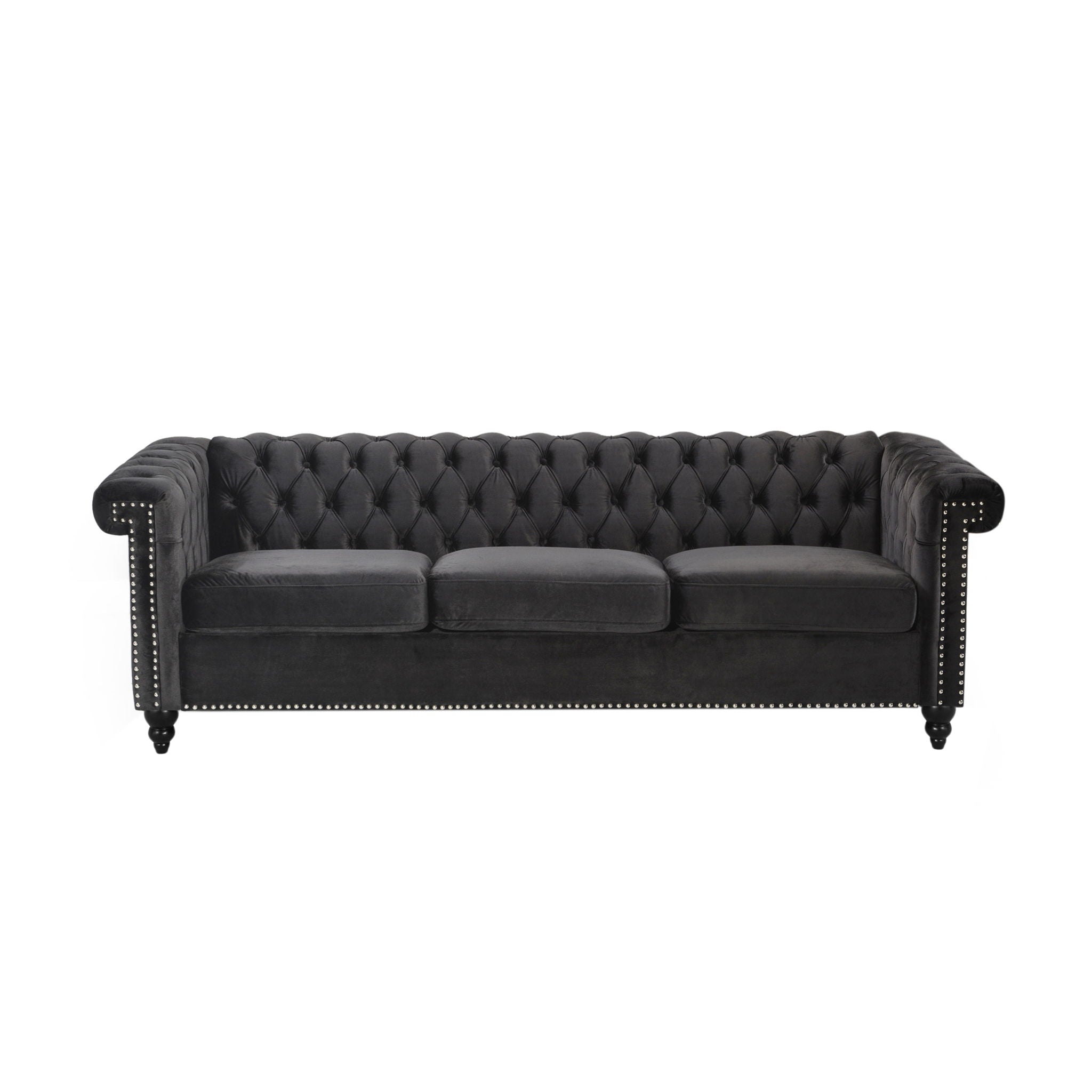 Chesterfield Style 3 Seater Sofa With Deep Button Tufting by HouseOfZazla