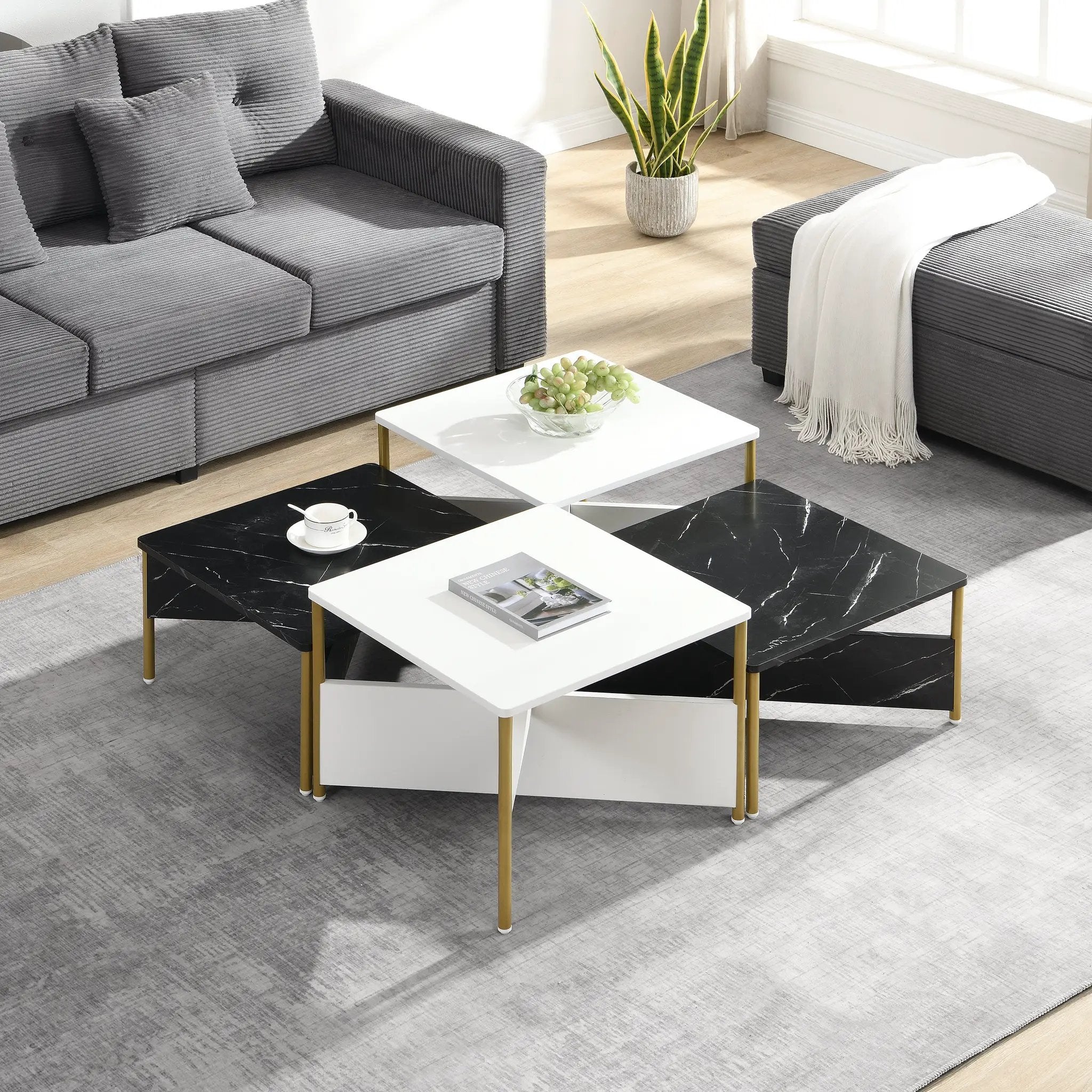 Modern Nesting Coffee Tables Set of 4 by HouseOfZazla