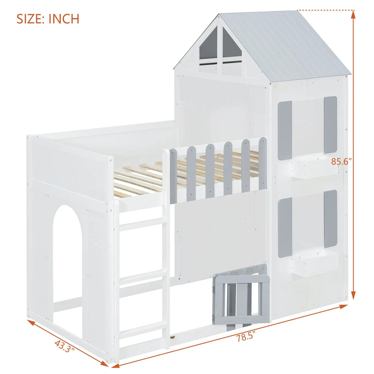 Twin Over Twin House Bunk Bed by HouseOfZazla